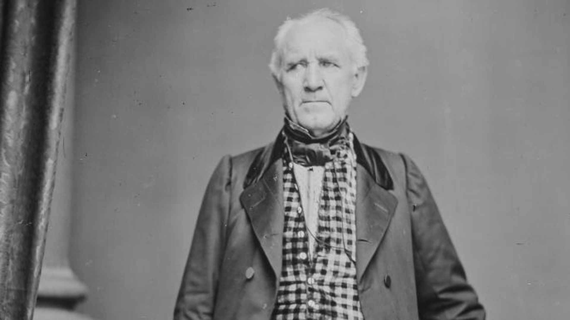 Sam Houston photographed by Mathew Brady.