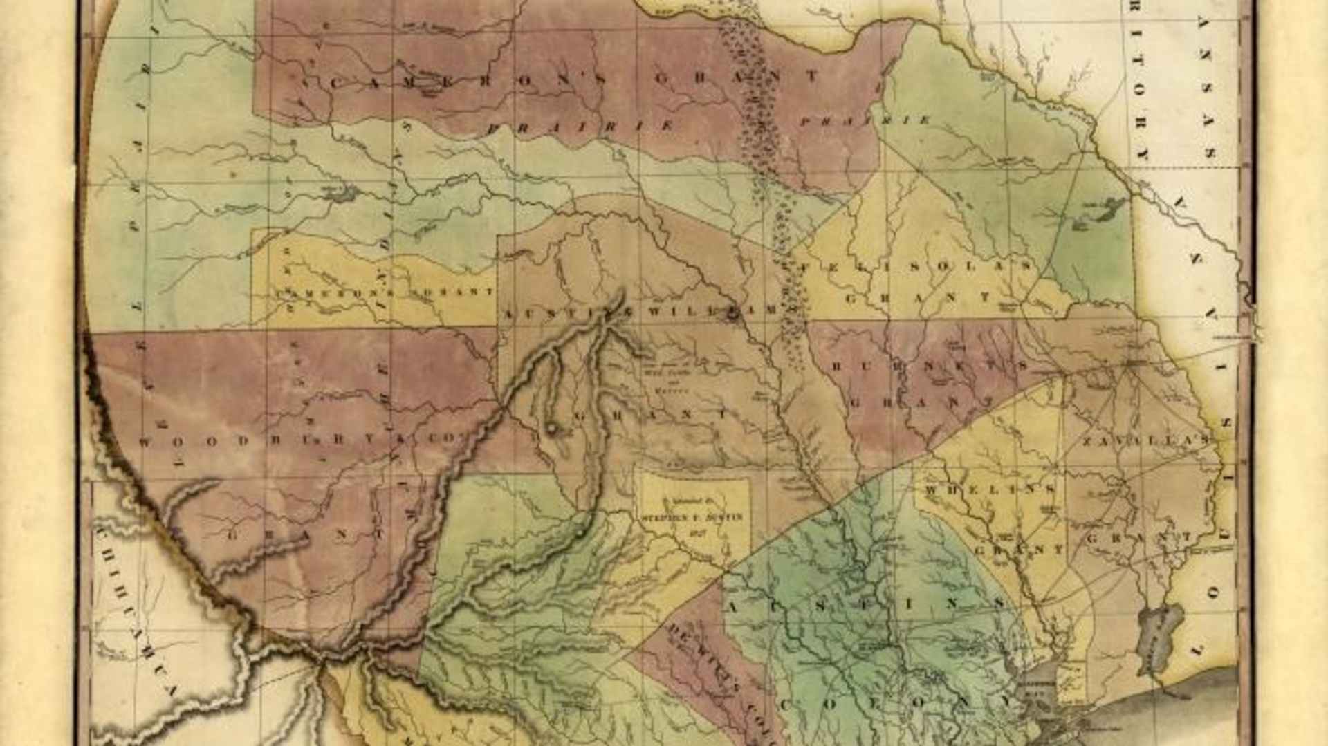Texas, 1837, Texas Prestatehood Map. (Credit: Historic Map Works LLC/Getty Images)