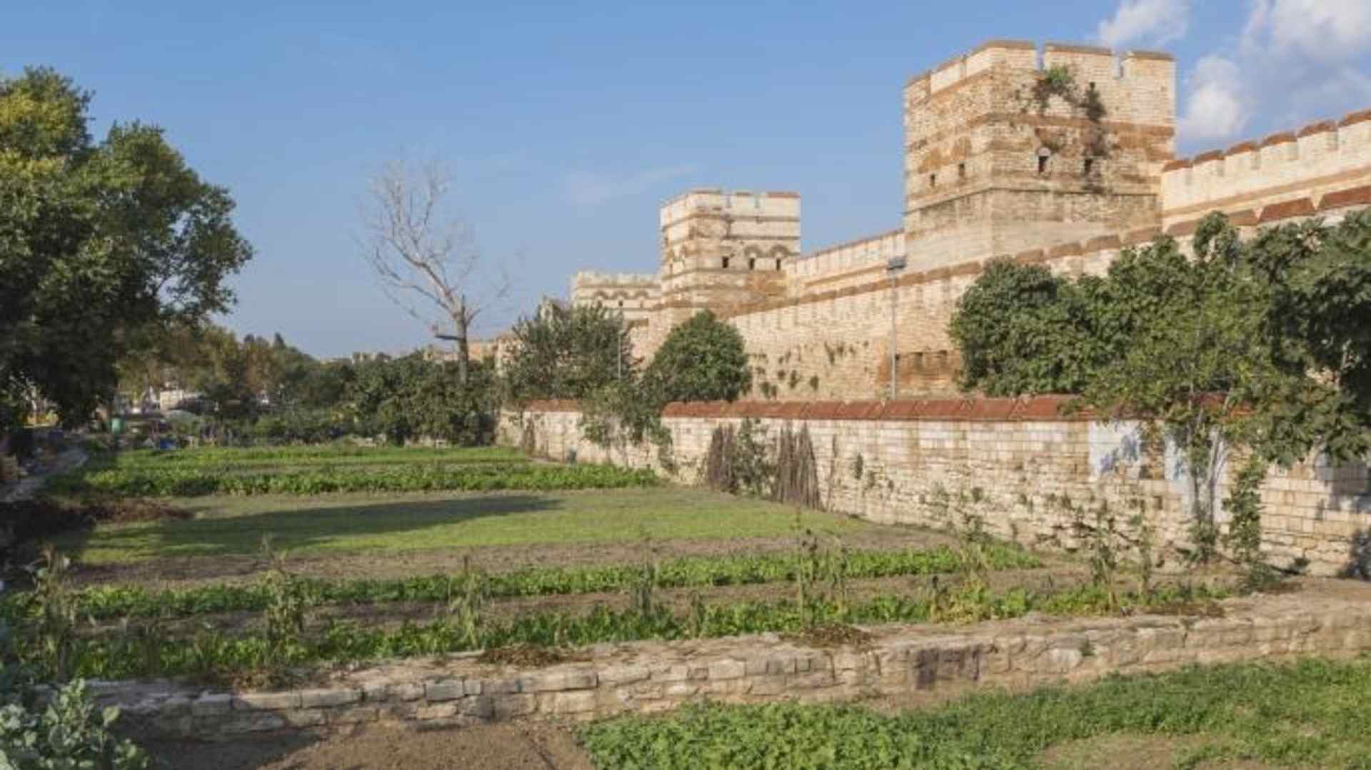 The Theodosian city walls originally built in the 5th century during reign of Theodosius II. (Credit: Ken Welsh/Getty Images)