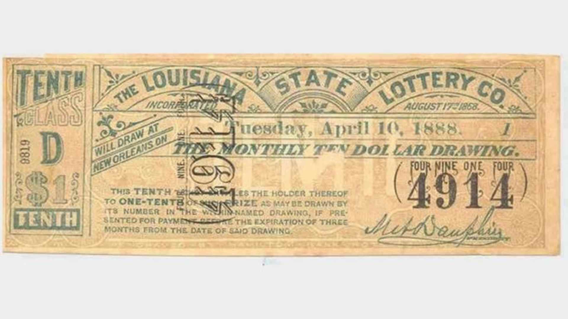 Tickets from the Louisiana State Lottery Company. (Credit: Public Domain)