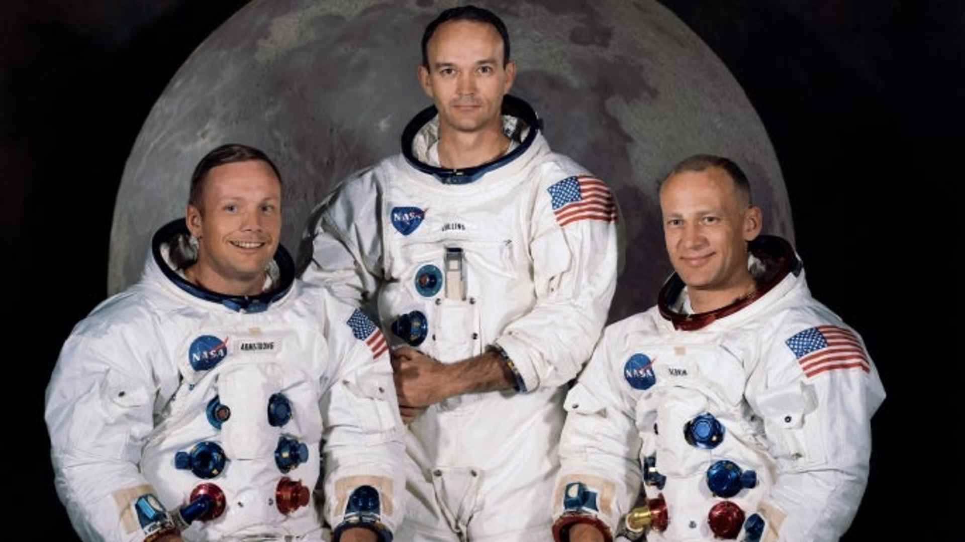 Left to Right: Neil Armstrong, Michael Collins, Edwin "Buzz" Aldrin Jr.