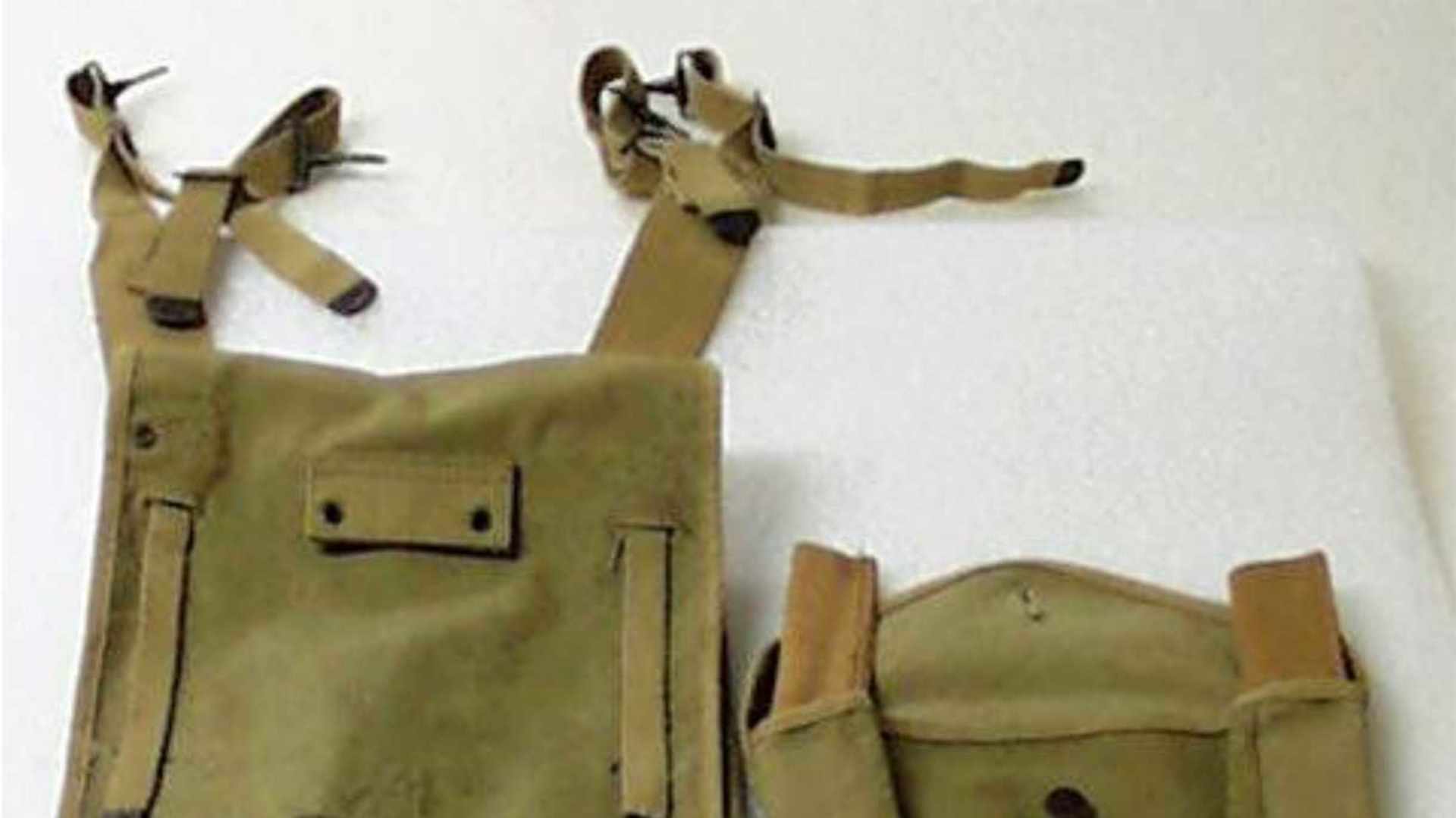 A model 1910 haversack, as used by U.S. infantrymen in World War I.