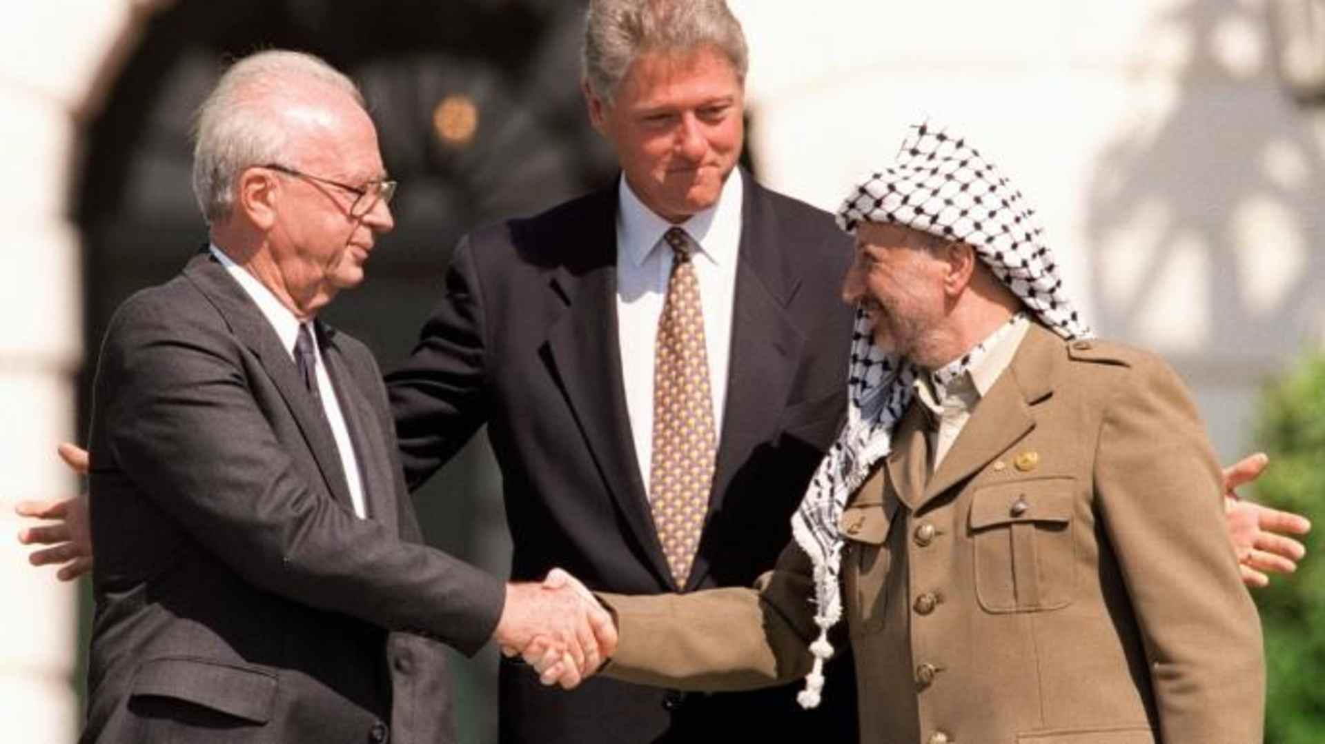 Yitzhak Rabin and Yasser Arafat