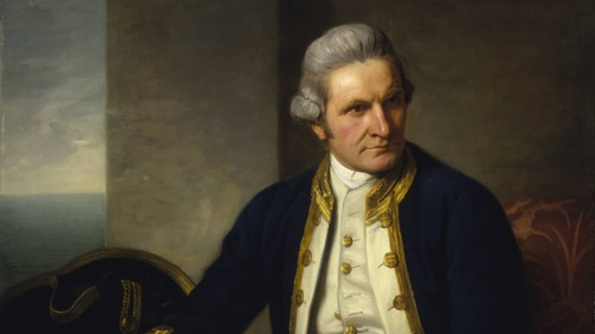 UNSPECIFIED - CIRCA 2002: Portrait of James Cook (Marton in Cleveland, 1728-Hawaii, 1779), painted by Holland Nathaniel Dance. (Photo by DeAgostini/Getty Images)