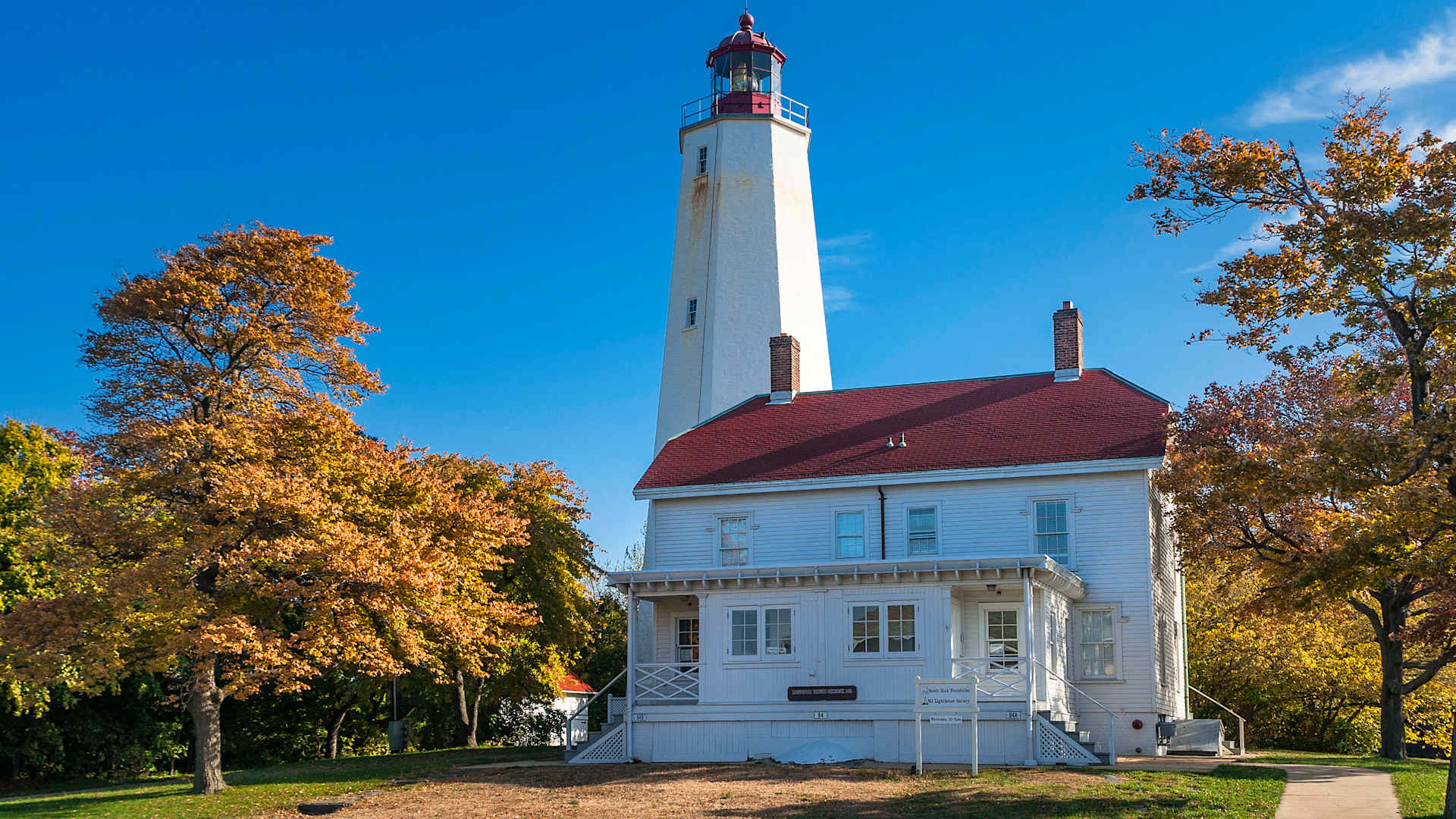 Sandy Hook Lighthouse, perched on the tip of New Jersey's Sandy Hook peninsula at the mouth of New York Harbor, is the oldest working lighthouse in the United States, dating to 1764.