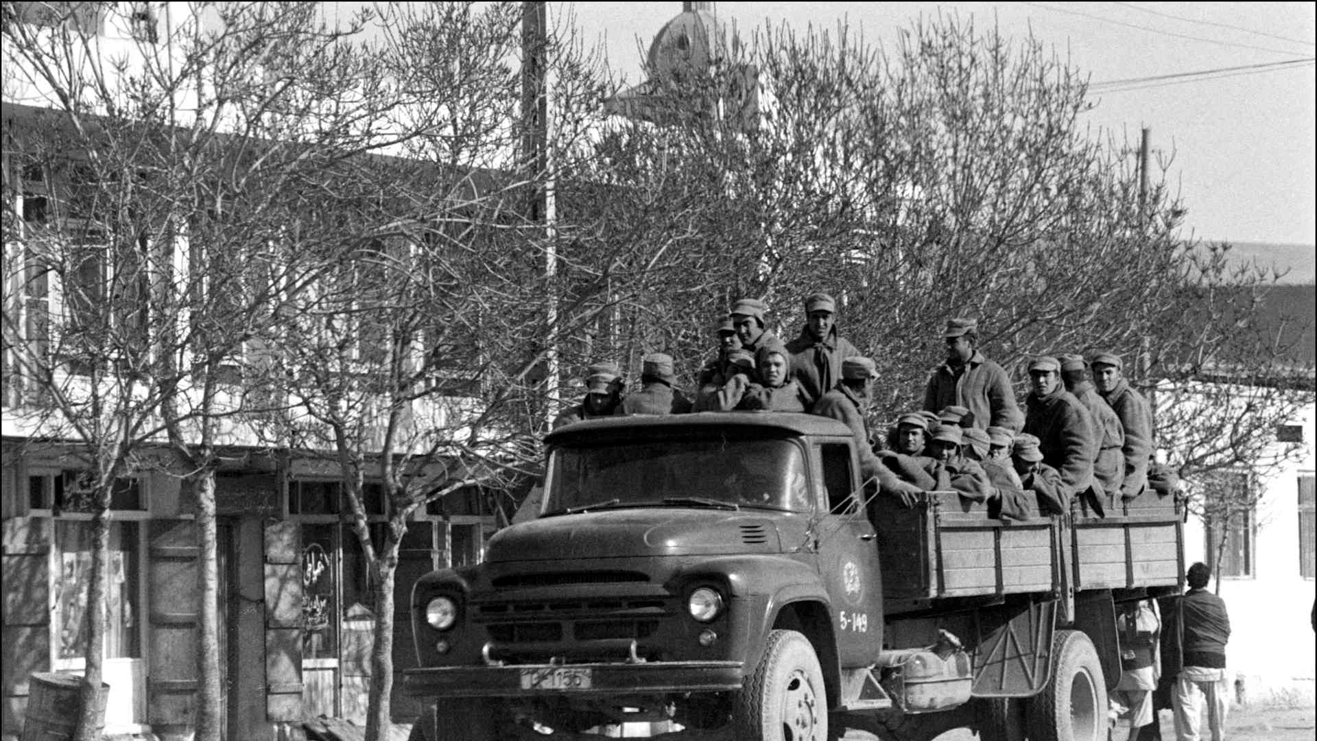 The Soviet army in Kabul, Afghanistan on December 31st, 1979.