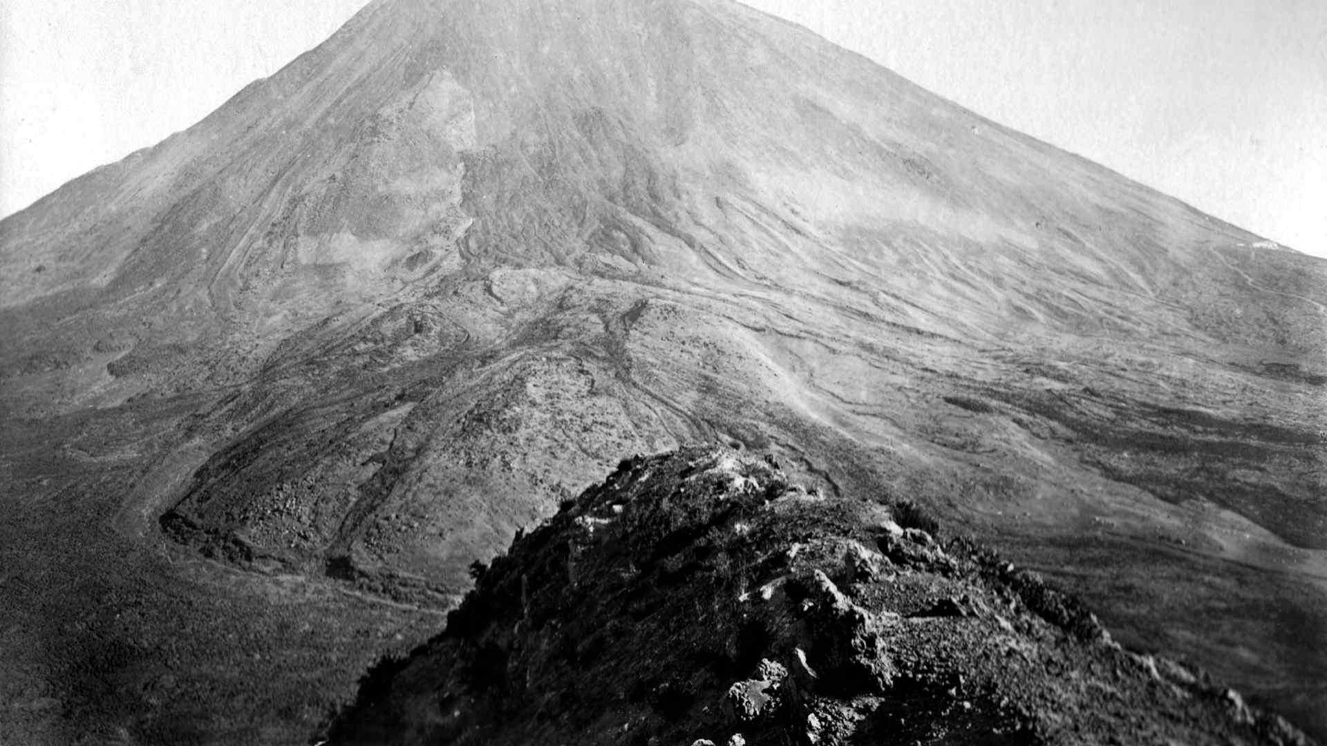 Naples, Vesuvius seen from Mount Somma, Late 19th, Italy, Private collection.