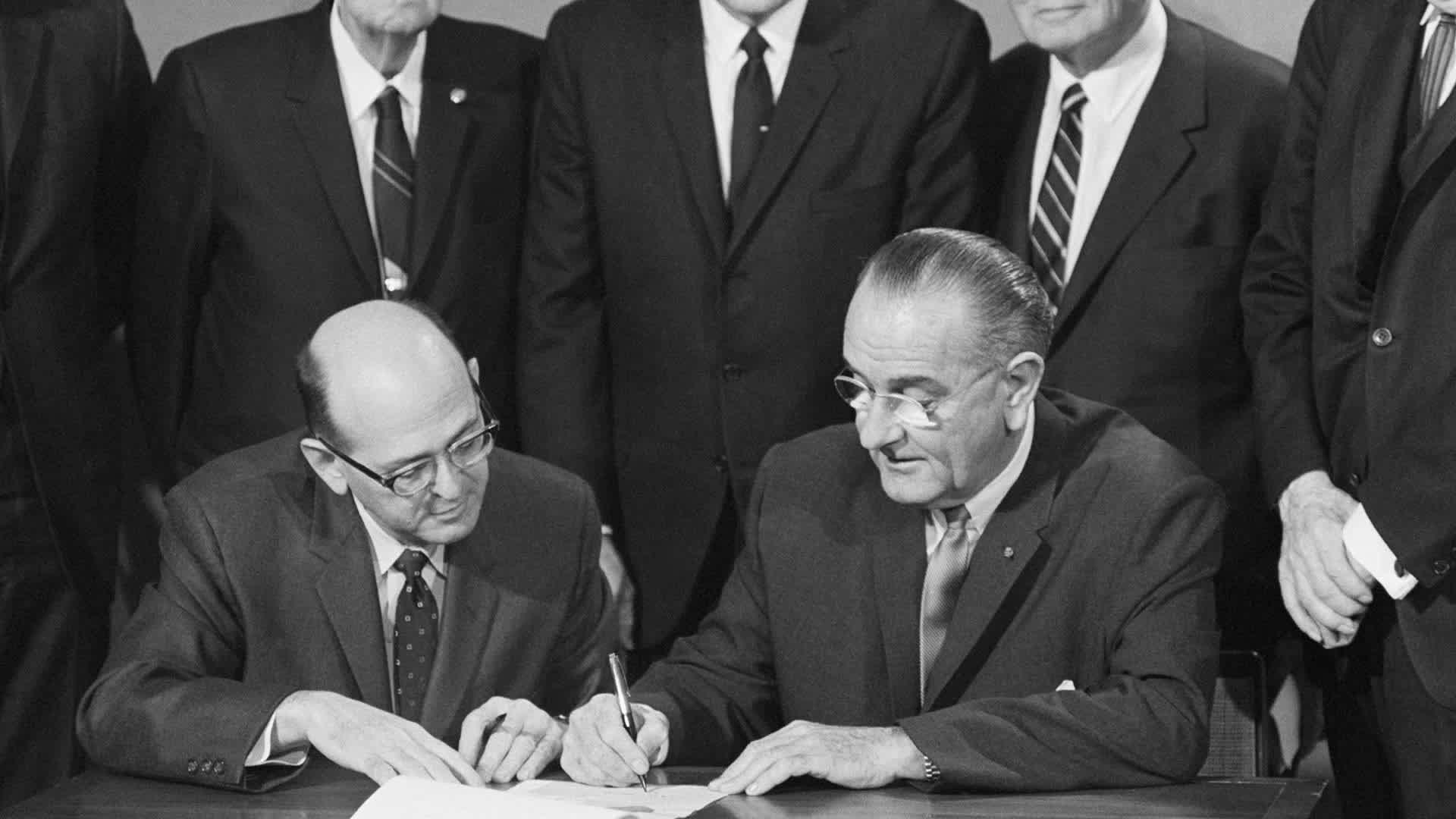 In a ceremony at the White House January 23, the final step in the ratification procedure of the 25th Amendment that began in July, 1965, was completed. The amendment spells out the procedure to be followed when a president is disabled.