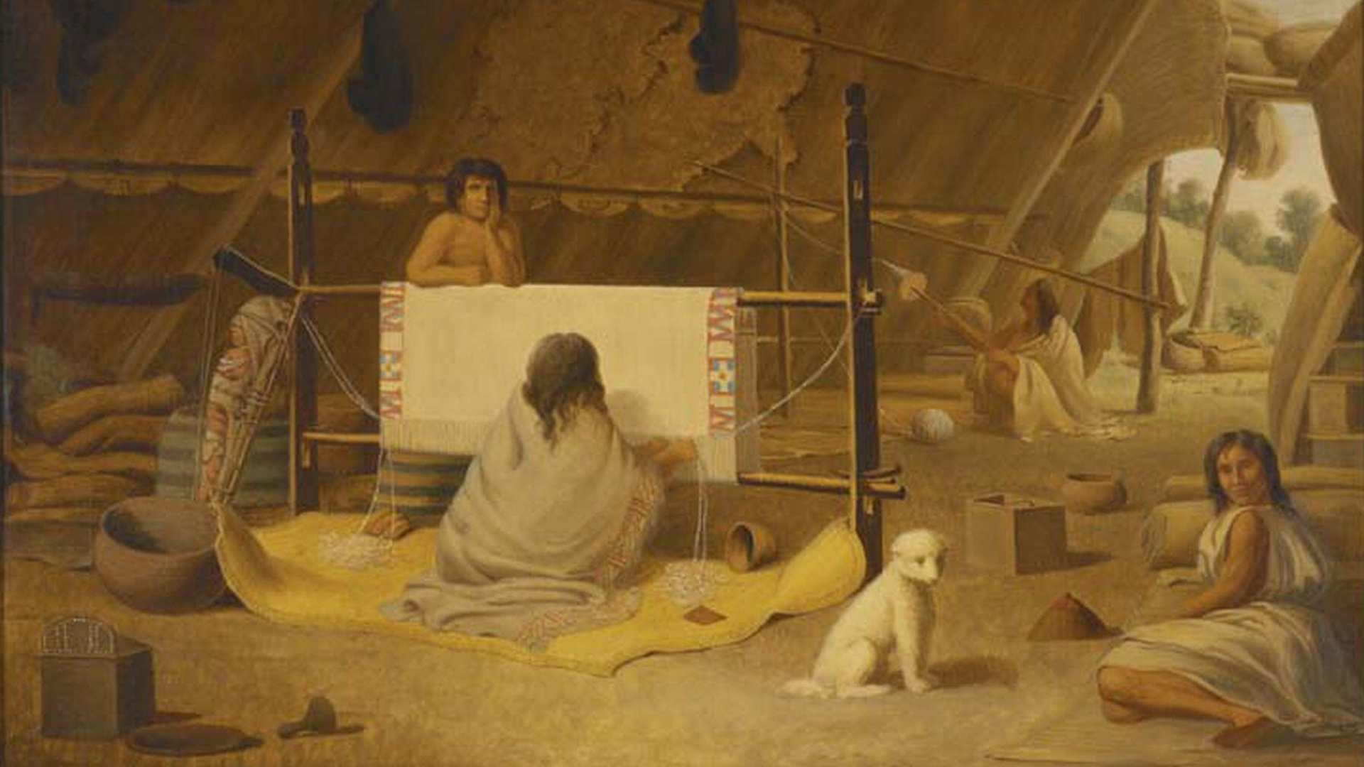 PaulKane - A Woman Weaving a Blanket (ROM2005 5163).