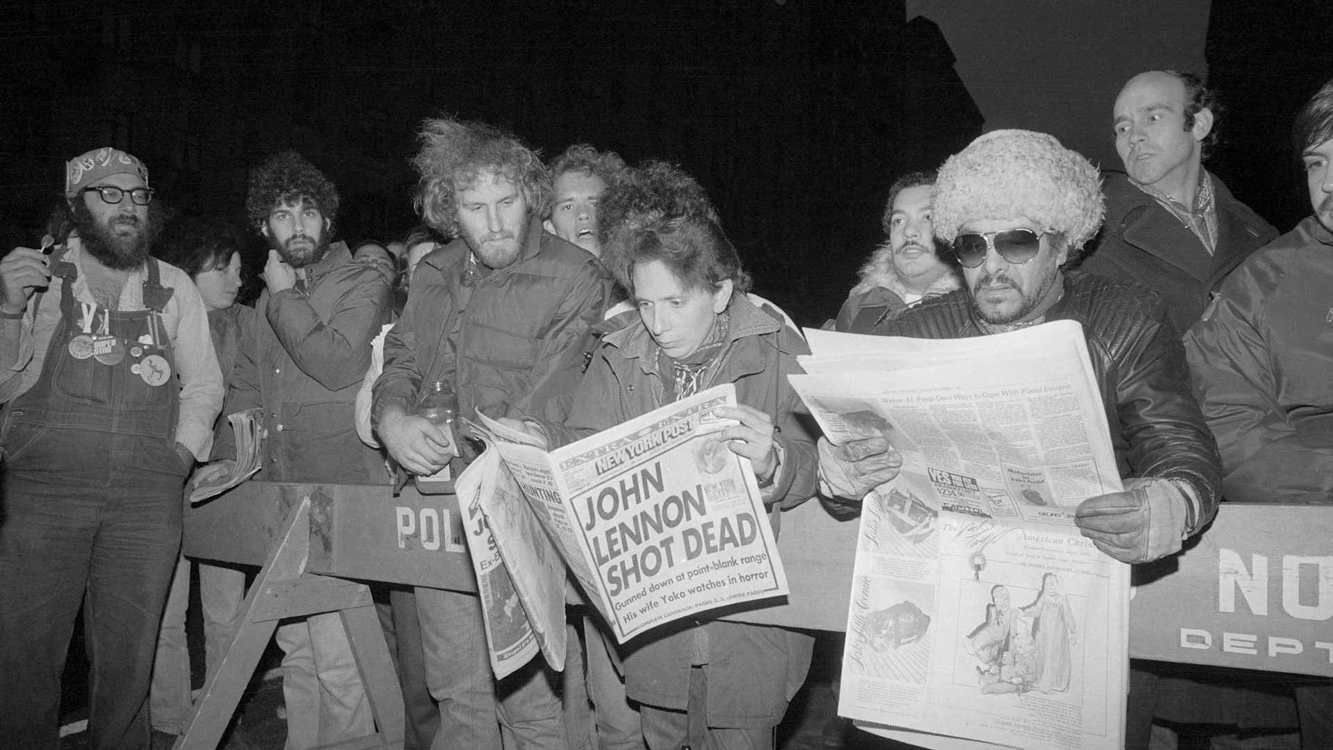 Headlines Telling Of John Lennon'S Death