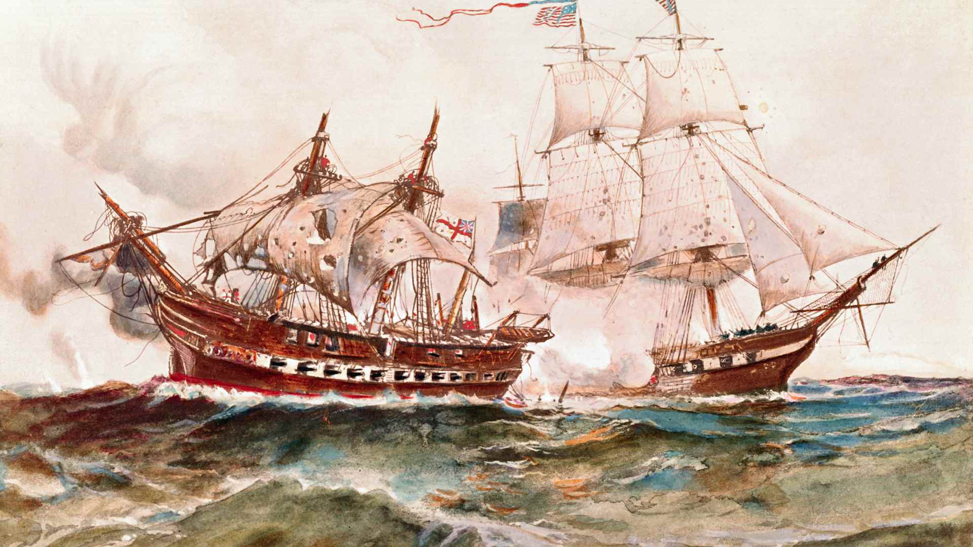 Military Vessels on the Ocean