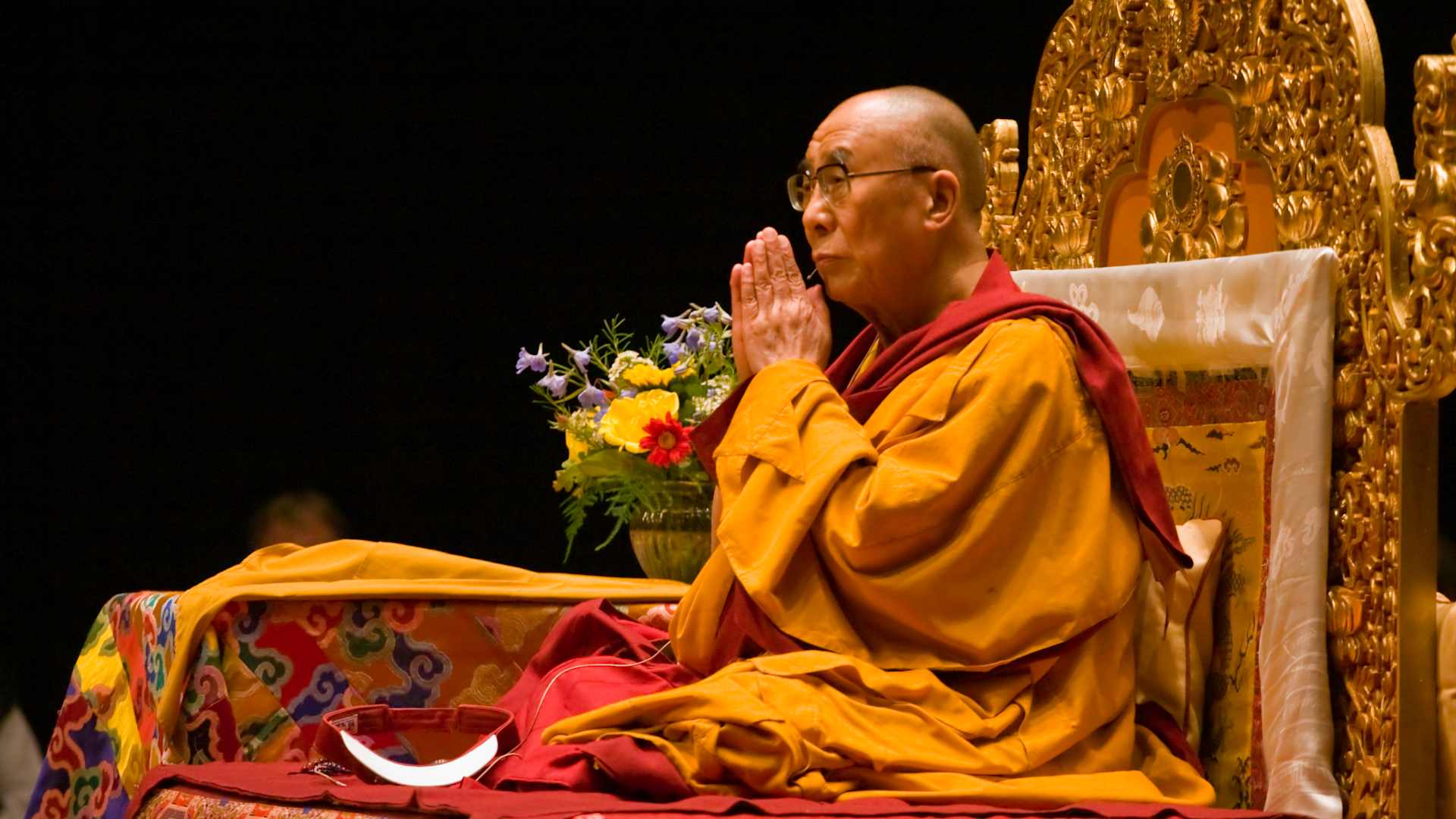 Dalai Lama teaching in Bloomington, Indiana