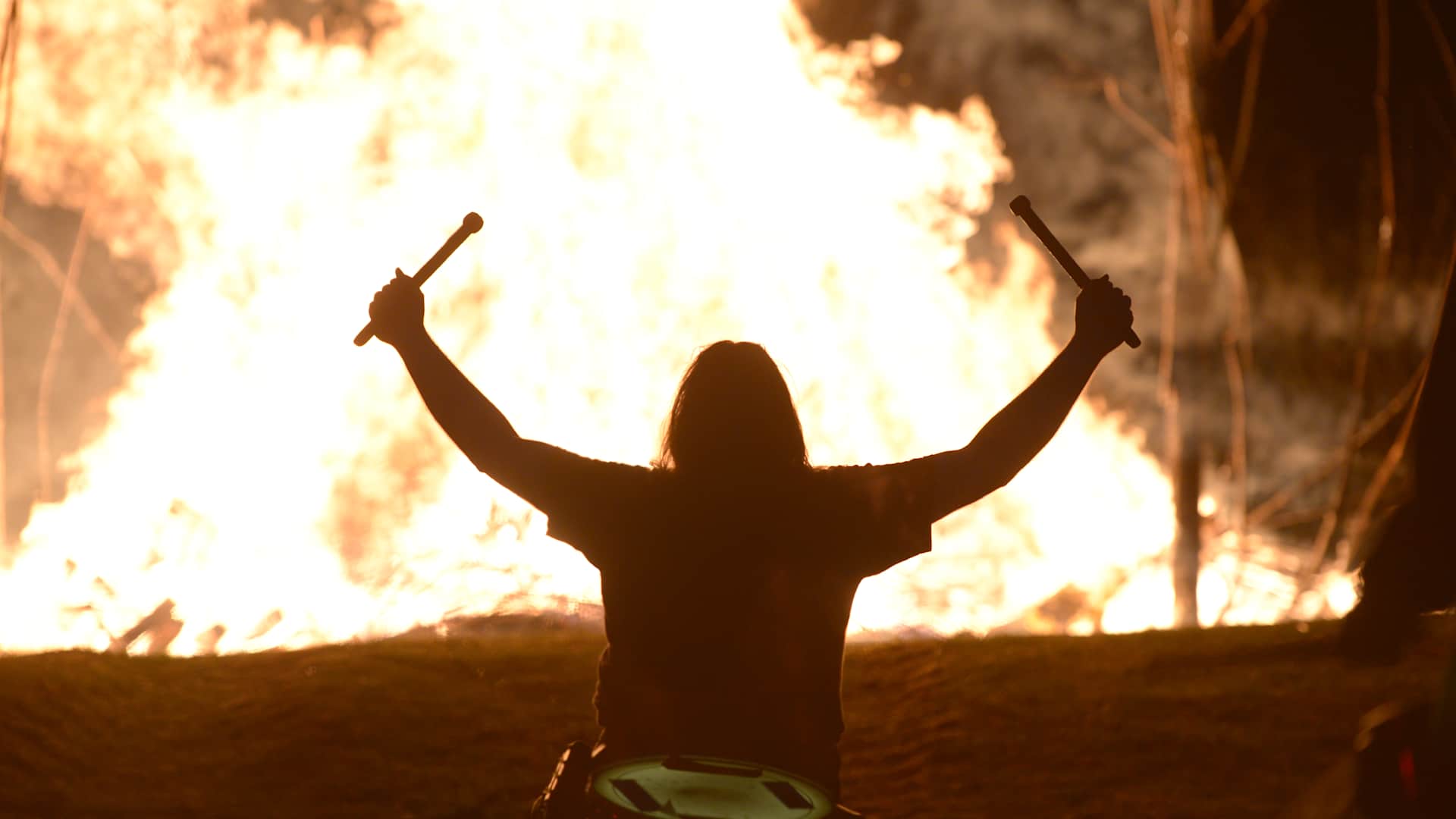 Beltain wickerman burning