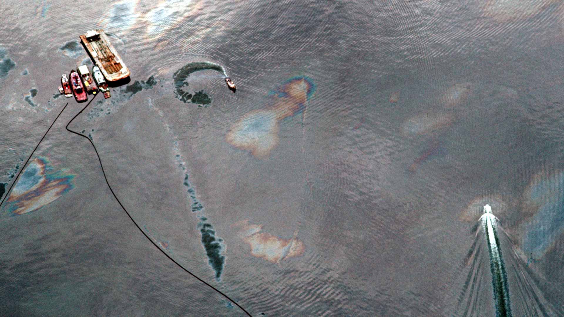 Aerial View of Exxon Valdez Oil Spill