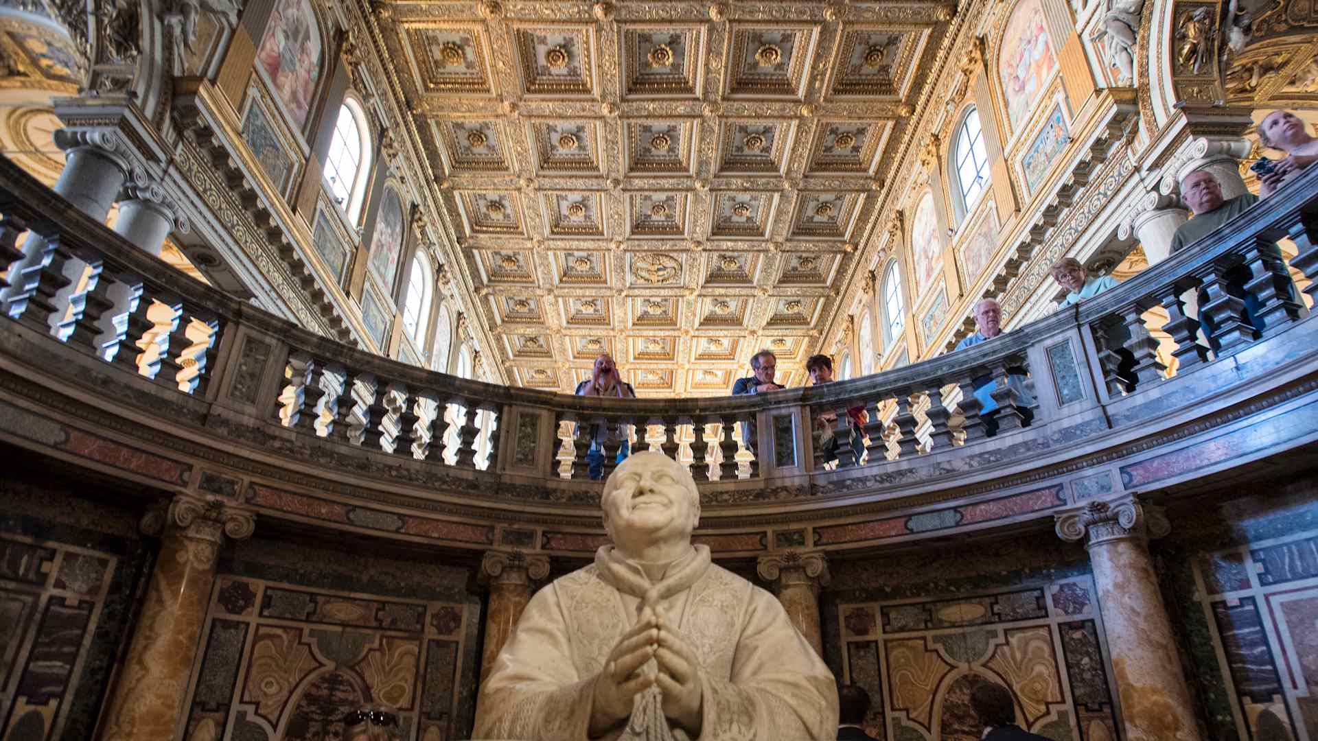 Santa Maria Maggiore Cathedral interior, in Rome, Italy.