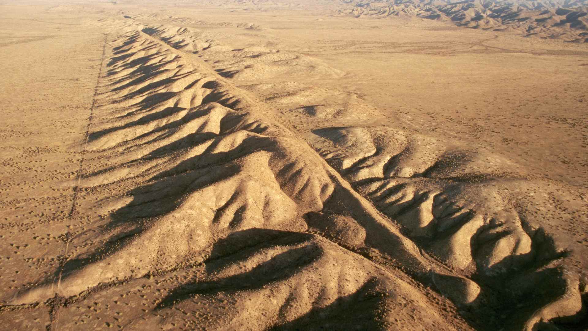 Aerial view of the San Andreas Fault. 