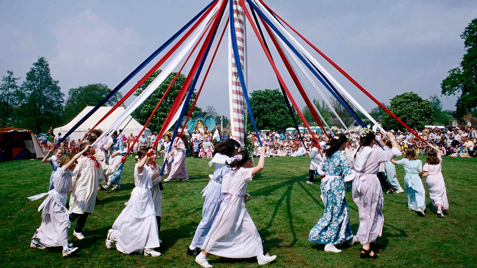 Children Dancing Around Maypole