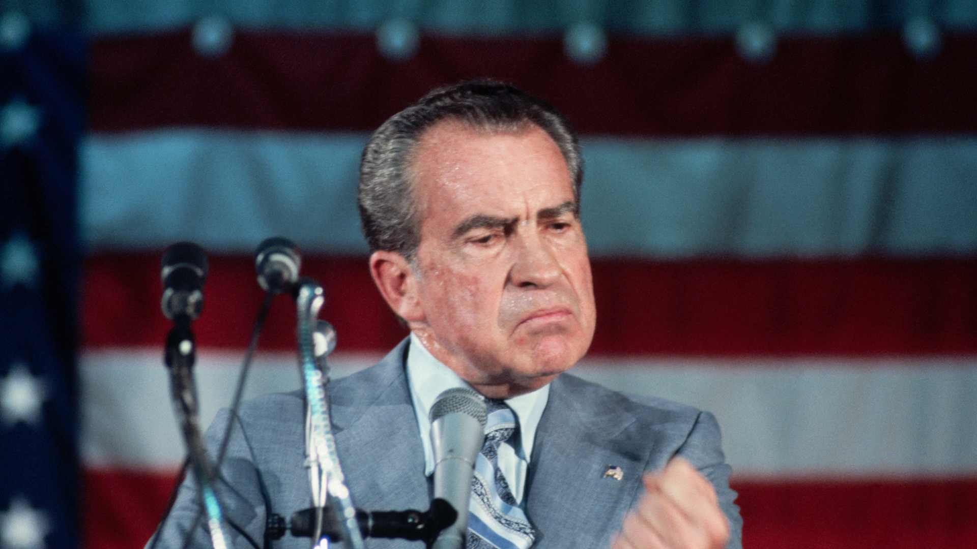 Richard Nixon Giving a Speech