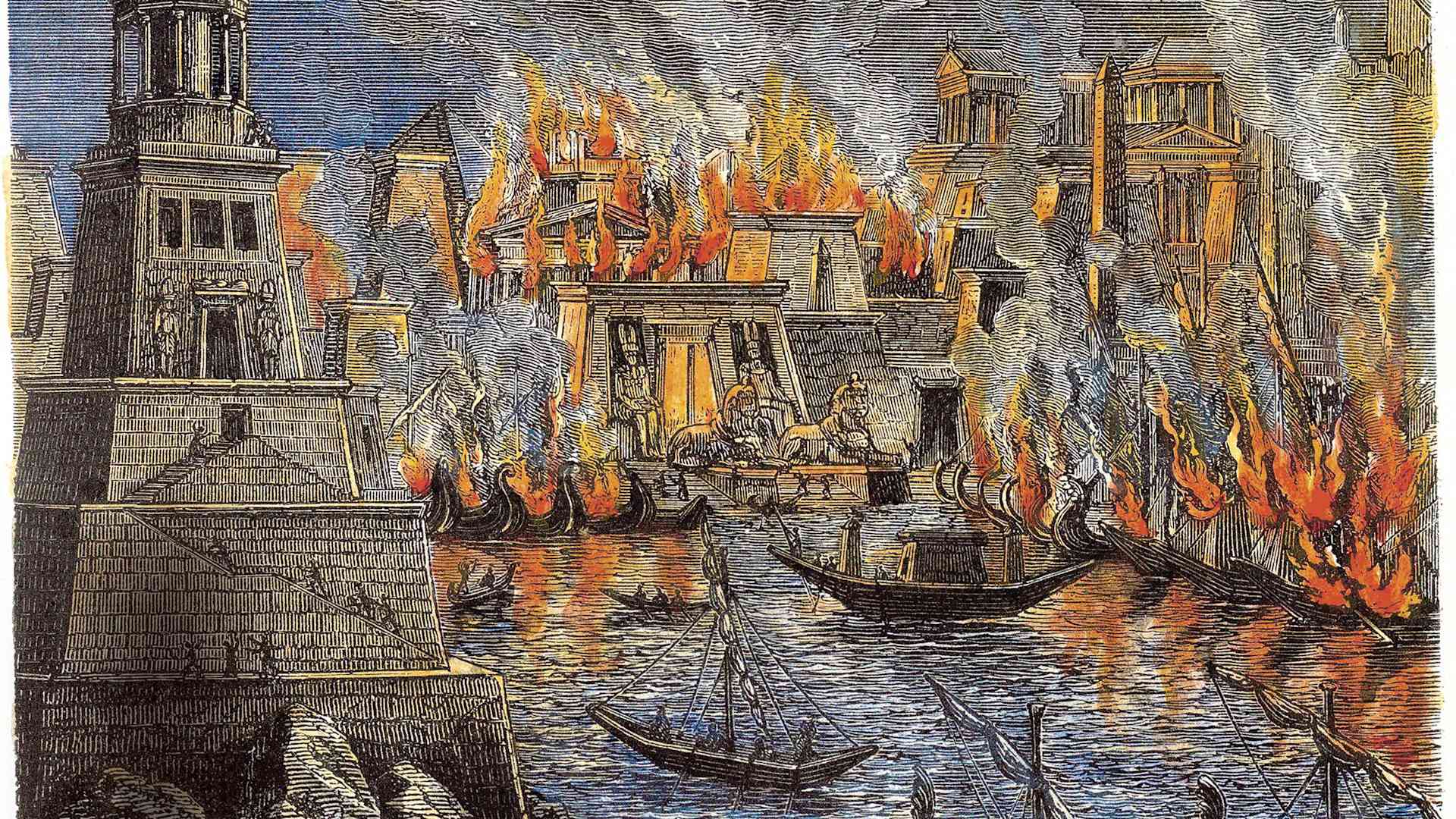 The Burning of the Library of Alexandria, 1876