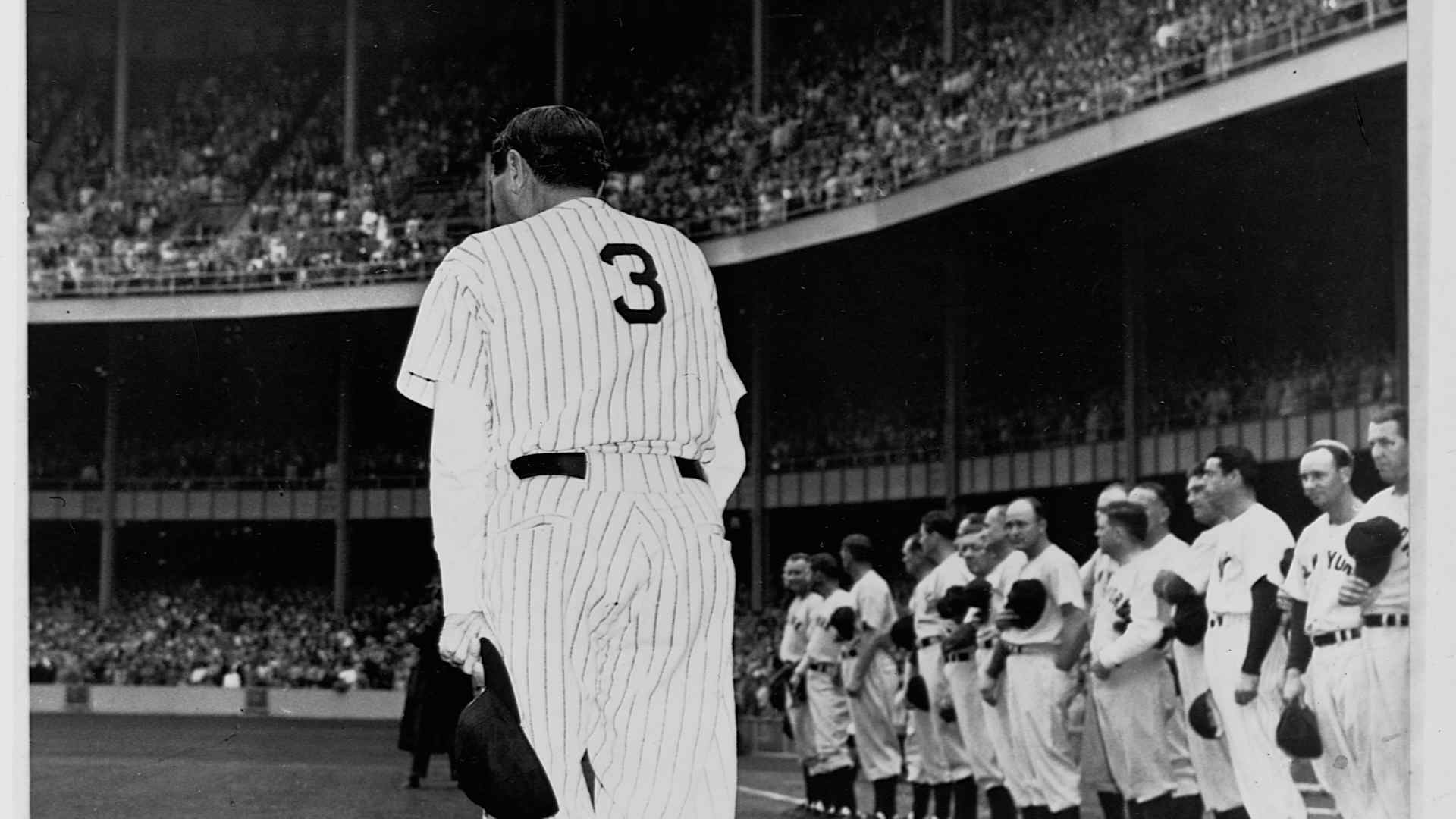 Babe Ruth at Number-Retiring Ceremony