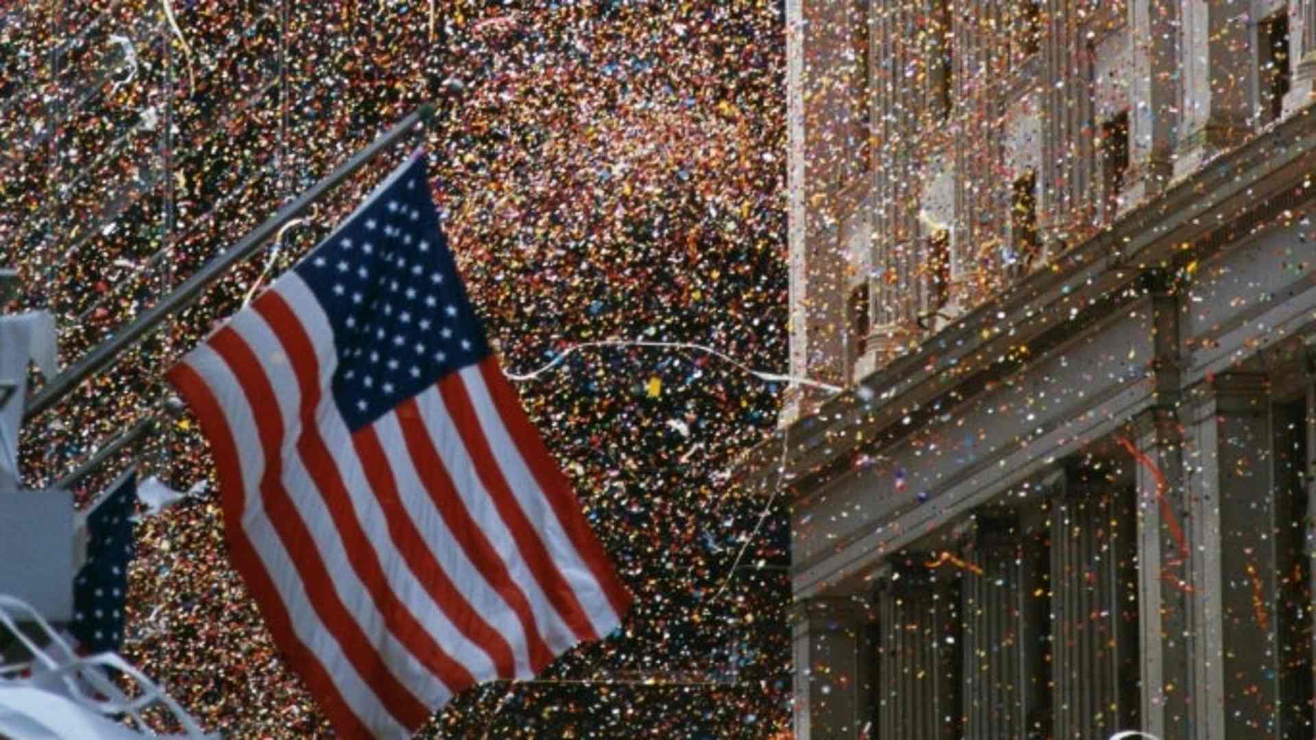 The ticker-tape parade celebrating the end of Operation Desert Storm.