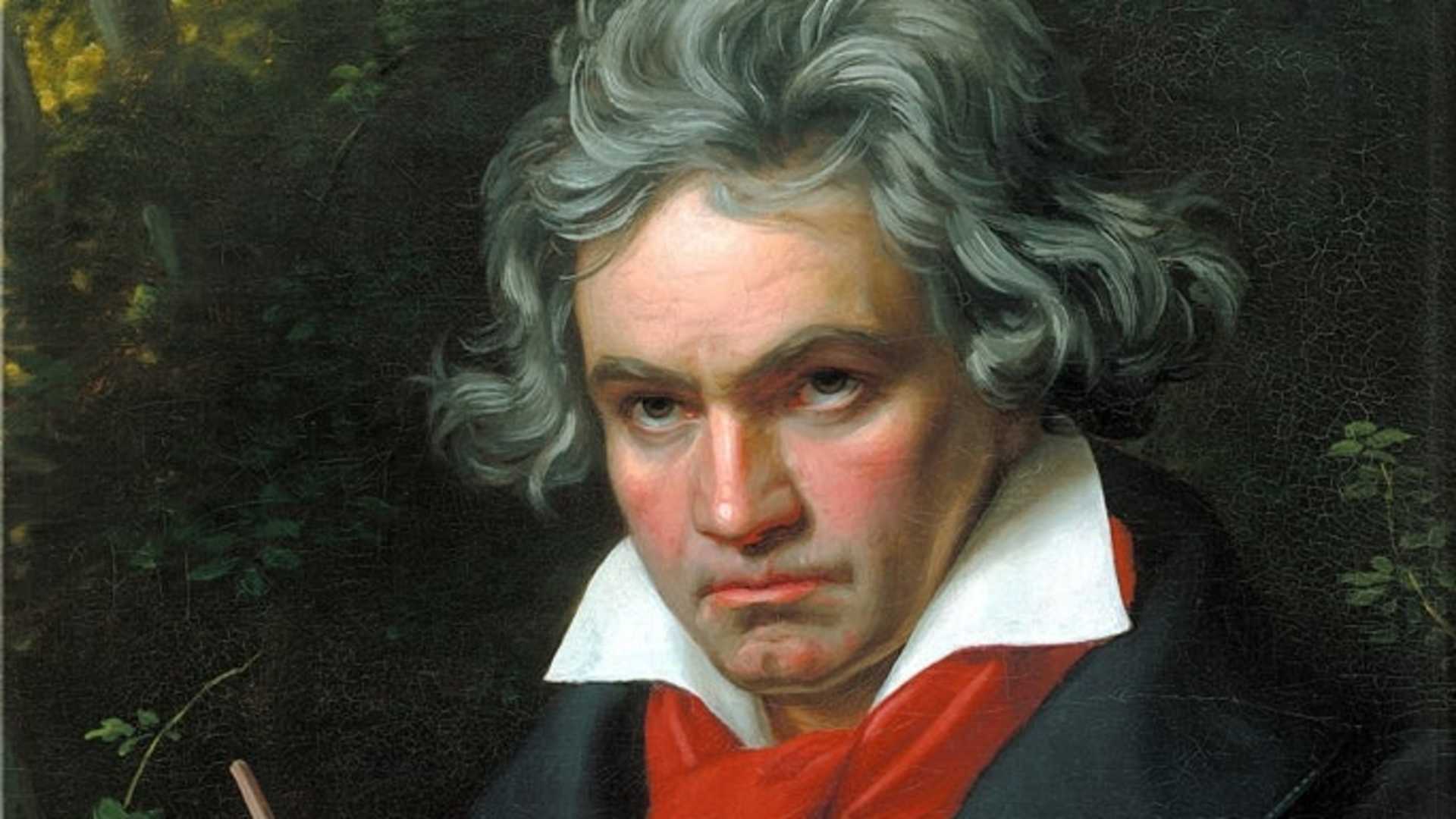 German composer Ludwig van Beethoven (1770 - 1827) composing the 'Missa Solemnis', February-April 1820. Oil painting by August Klober. (Photo by Universal History Archive/Getty Images)