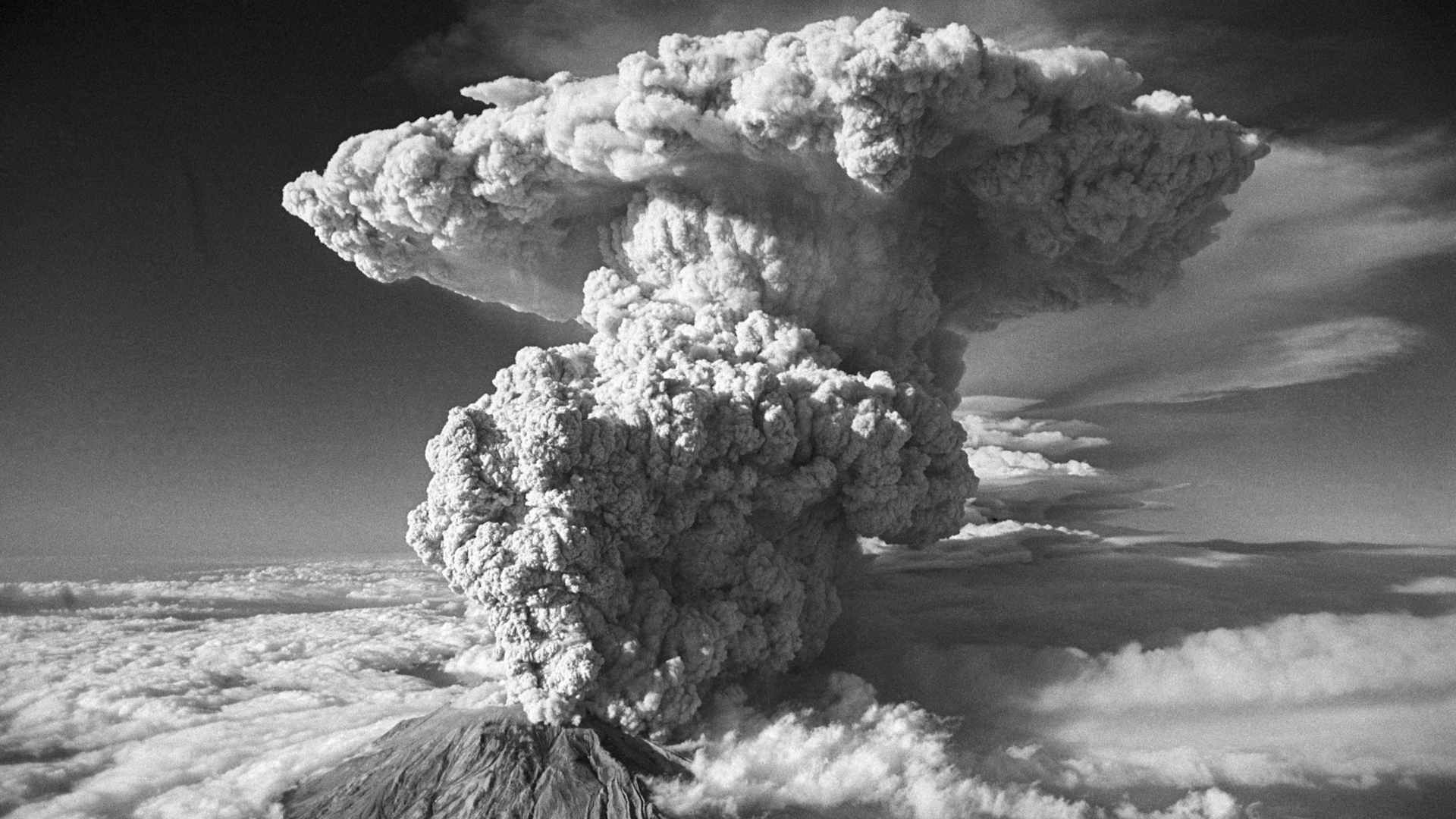 Mt. St. Helens eruption, ca. 1980.