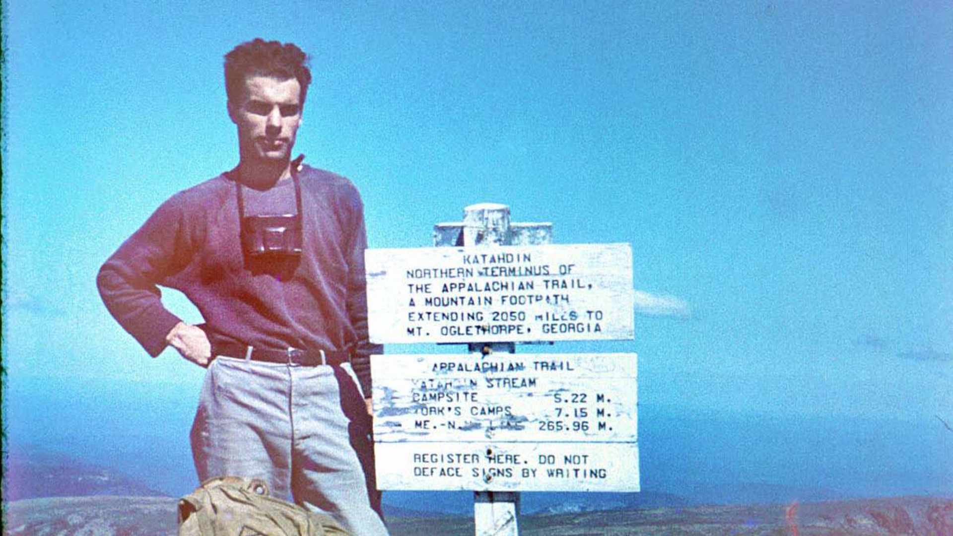 Earl Shaffer at Mt. Katahdin
