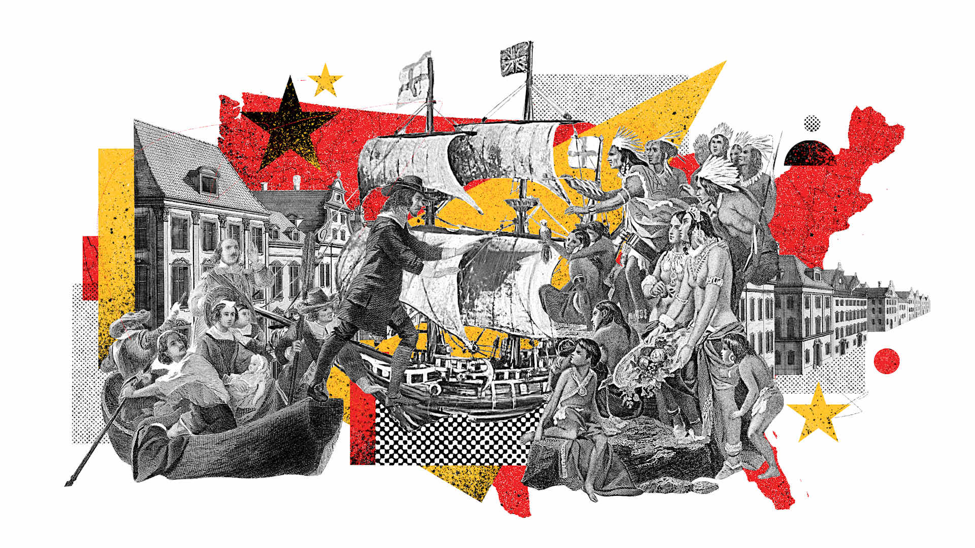 History.com Colonial America Illustration