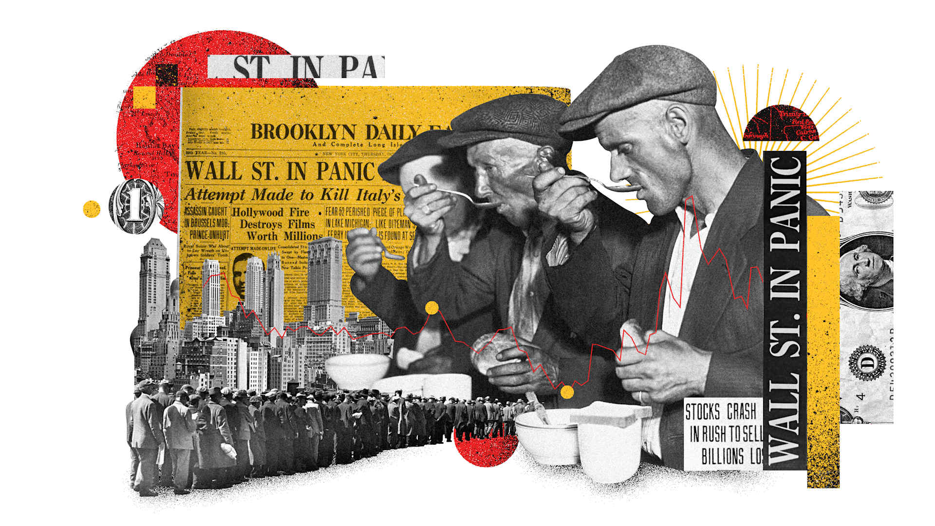 Great Depression Illustrated Collage