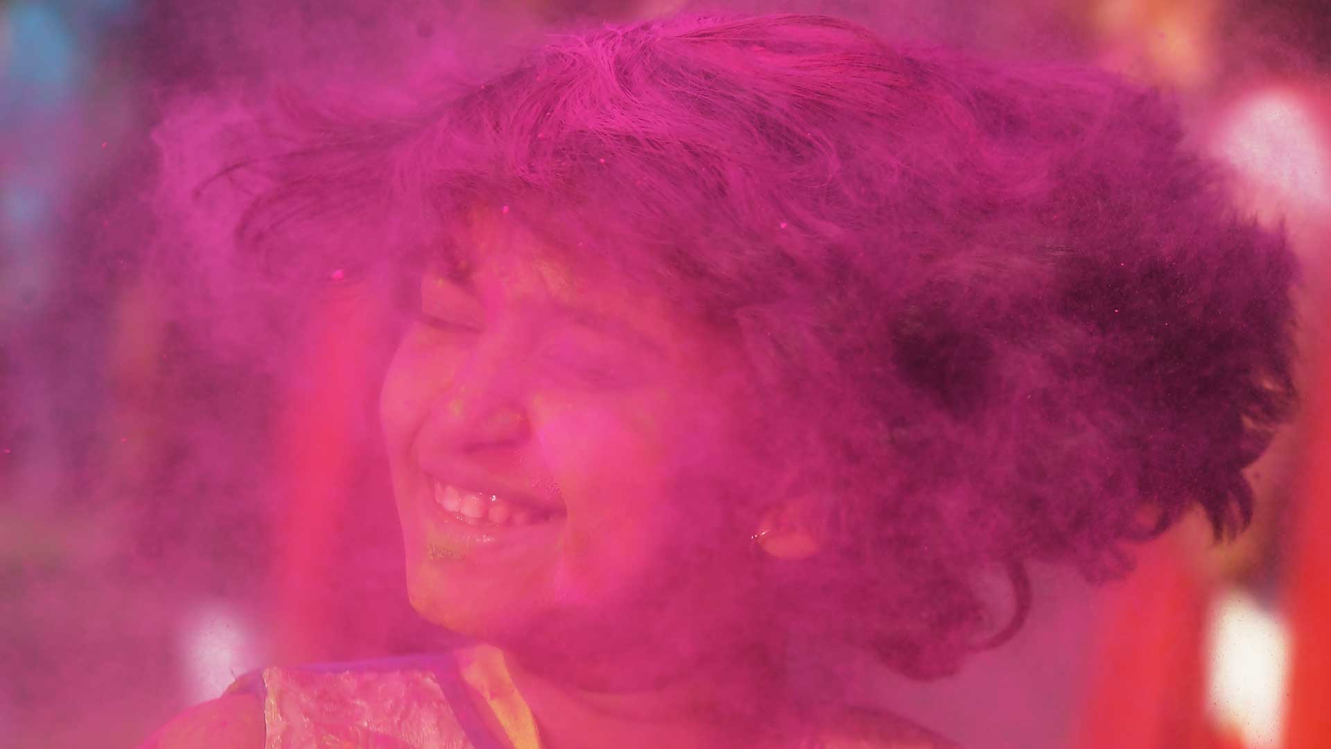 Hindu festival Holi celebrations.