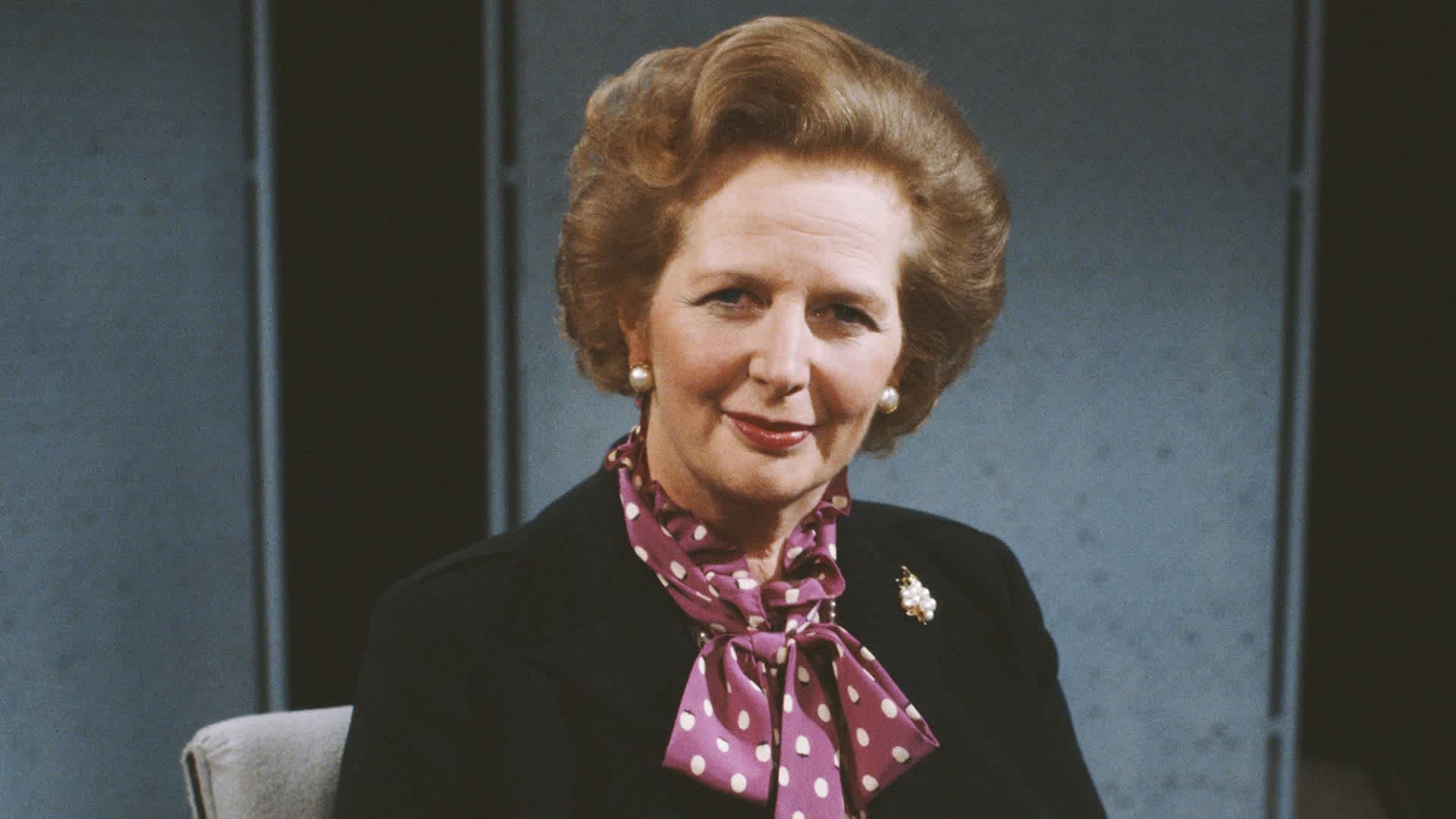 British Prime Minister Margaret Thatcher