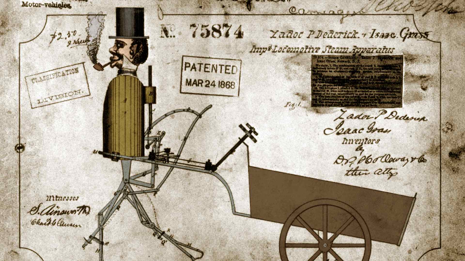 Self-Propelled Road Machine, 1868