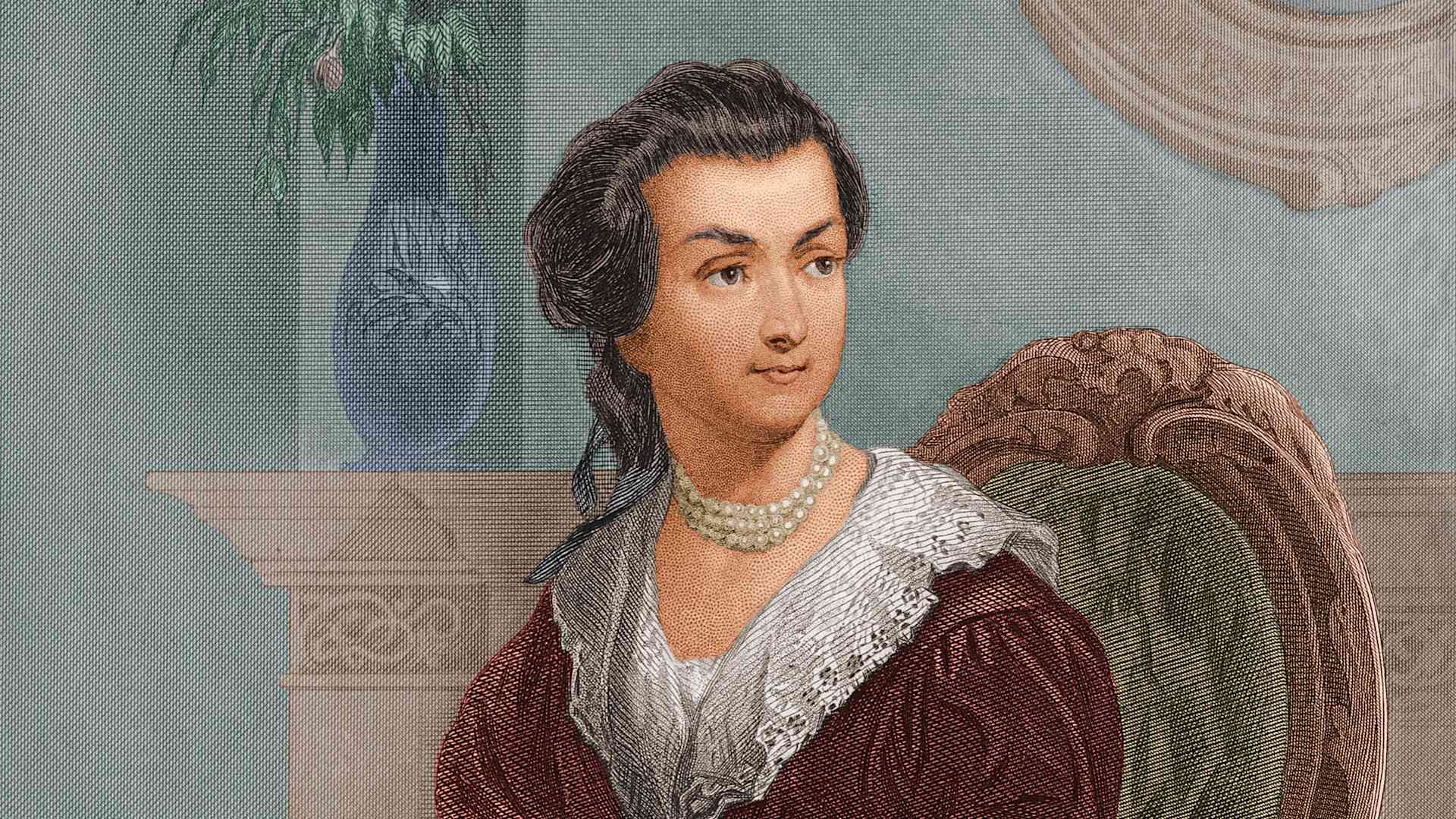 Engraved Portrait Of Abigail AdamsEngraved portrait of Abigail Smith Adams (1744 - 1818), late 1700s. She was the wife of the second American president, John Adams, and the mother of John Quincy Adams, the sixth American president. (Photo by Stock Montage/Getty Images)