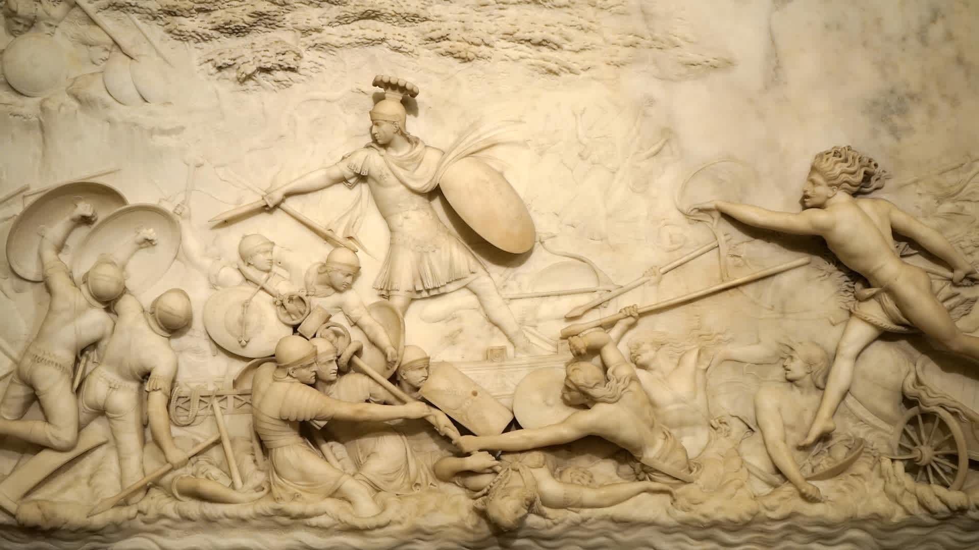 Julius Caesar invading Britain