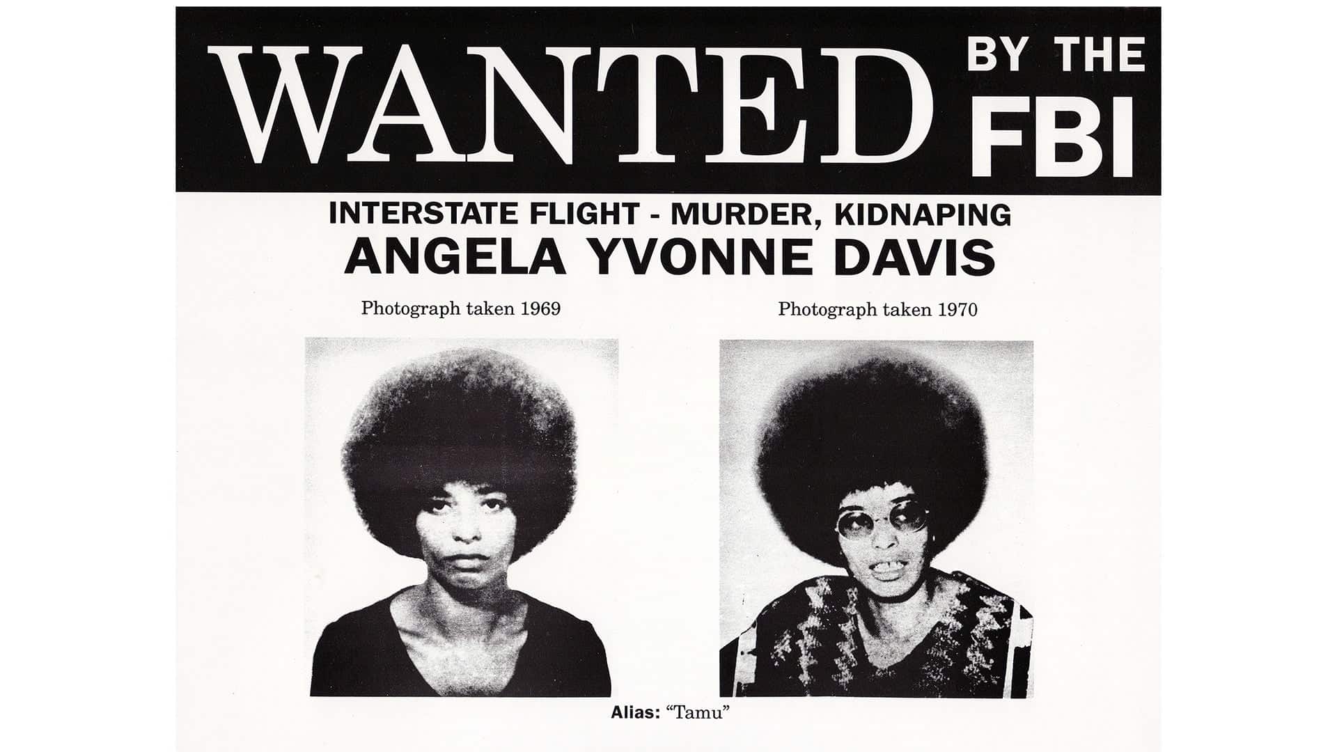 The 1970 FBI Wanted poster for Angela Davis.