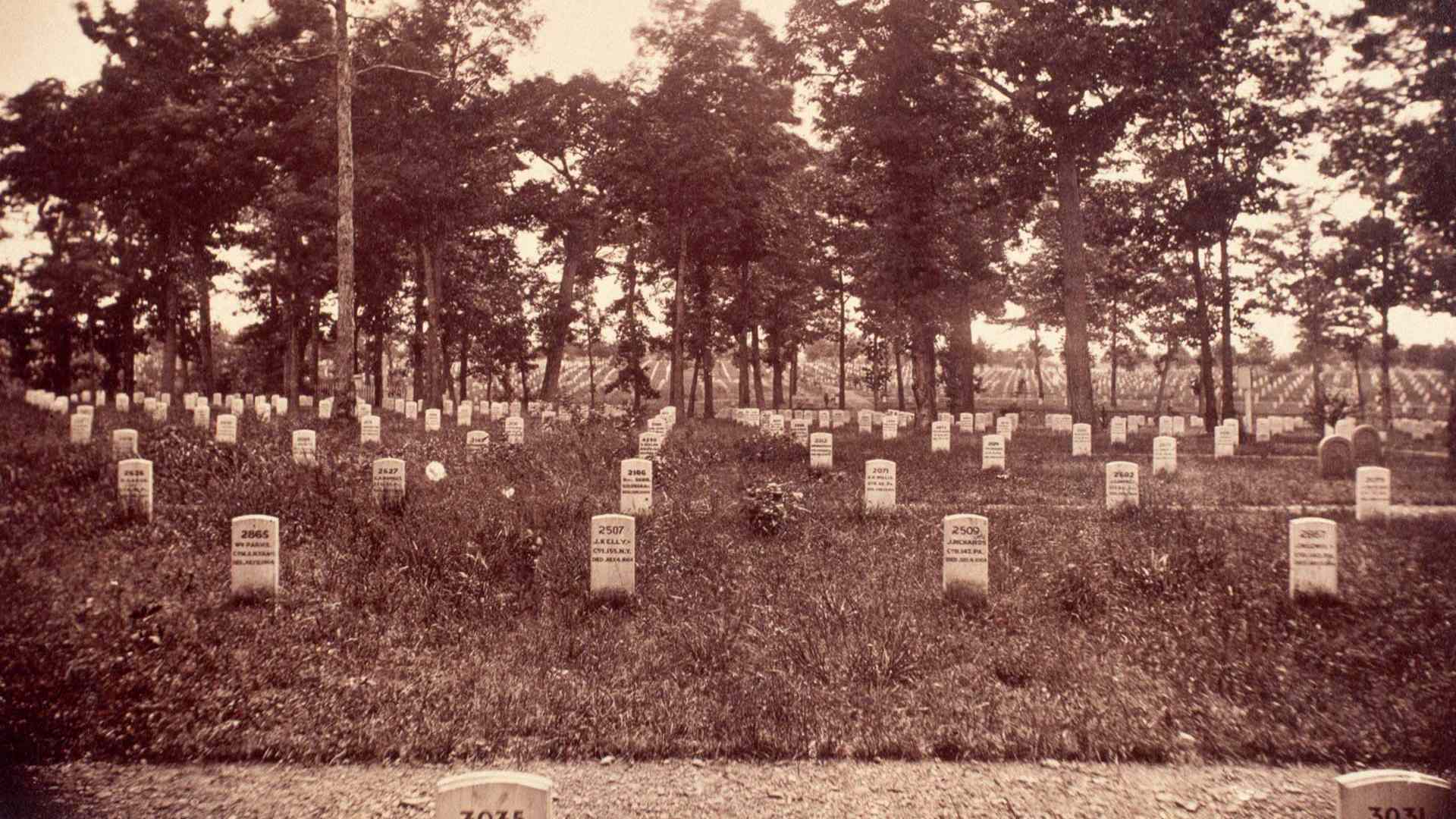 Arlington National Cemetery during the Civil War.