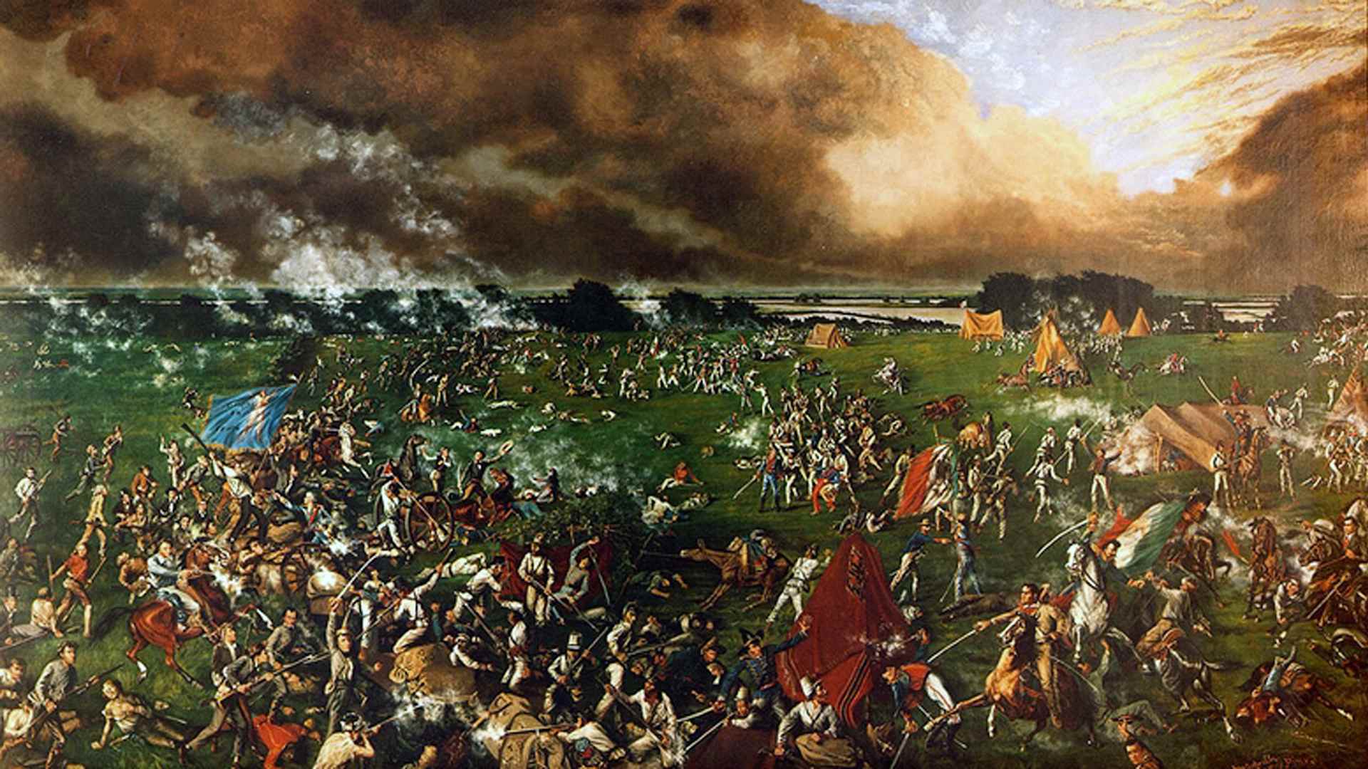 Battle of San Jacinto, 21 April 1836: Texas War of Independence (from Mexico) also called the Texas Revolution. Mexicans led by Santa Anna defeated in 12 minutes by Texian (US) forces under Sam Houston. Santa Anna captured and forced to sign Treaty of Velasco on 14 May which recognised the independence of Texas.