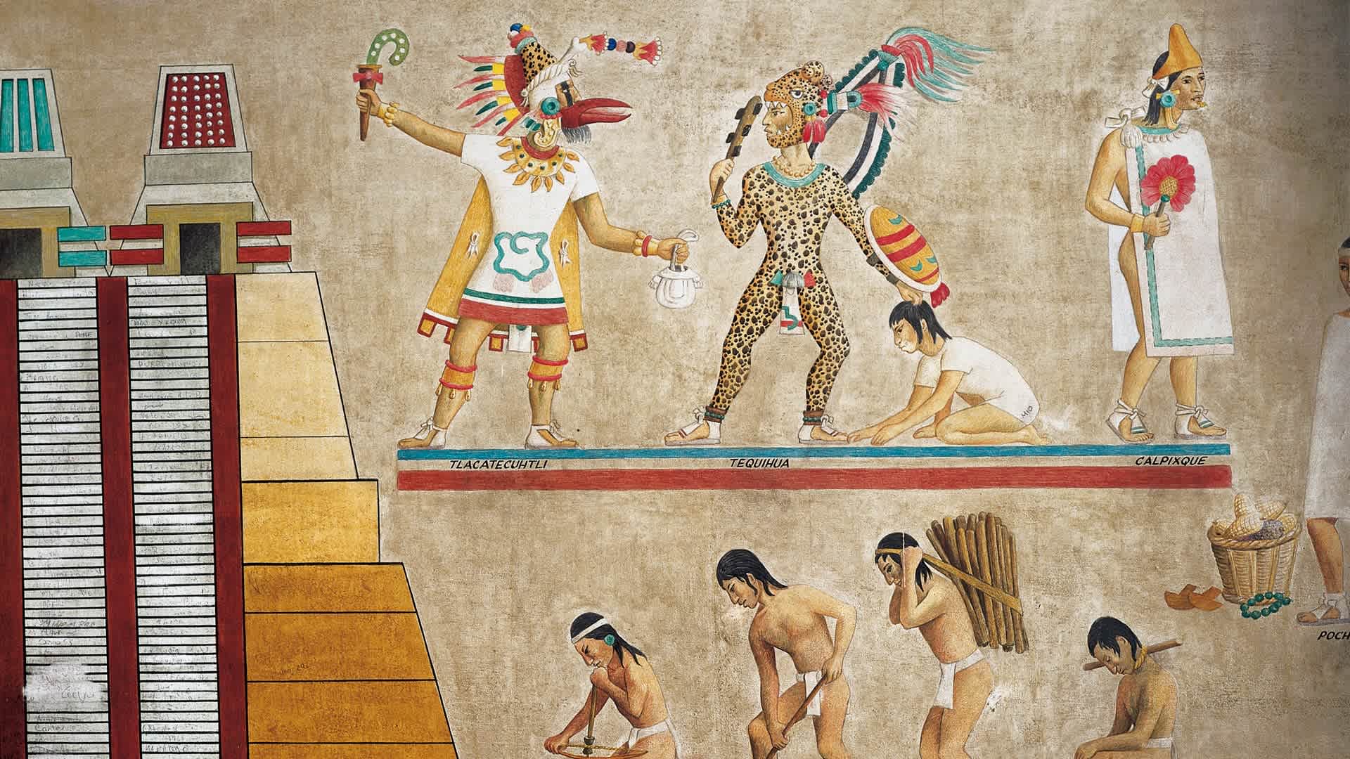 Reconstruction of Aztec social organizationUNSPECIFIED - CIRCA 1991: Aztec civilization, 15th century. Reconstruction of Aztec social organization. (Photo By DEA / G. DAGLI ORTI/De Agostini via Getty Images)