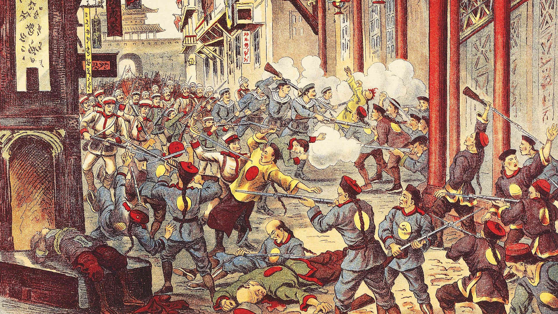 BOXER REBELLION: BATTLE IN PEKING, AUG.14-15, 1900 ARTIST UNKNOWN