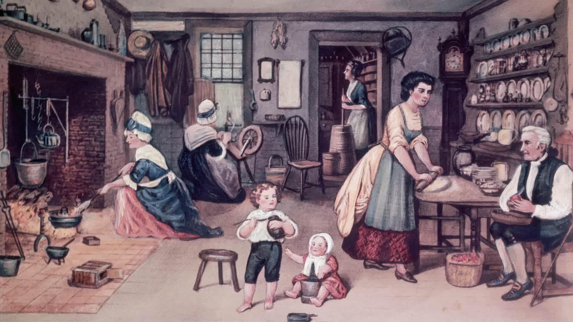 Colonial America, kitchen
