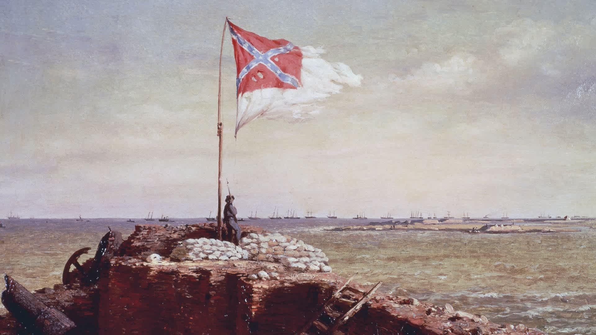 Confederate flag at Fort Sumter
