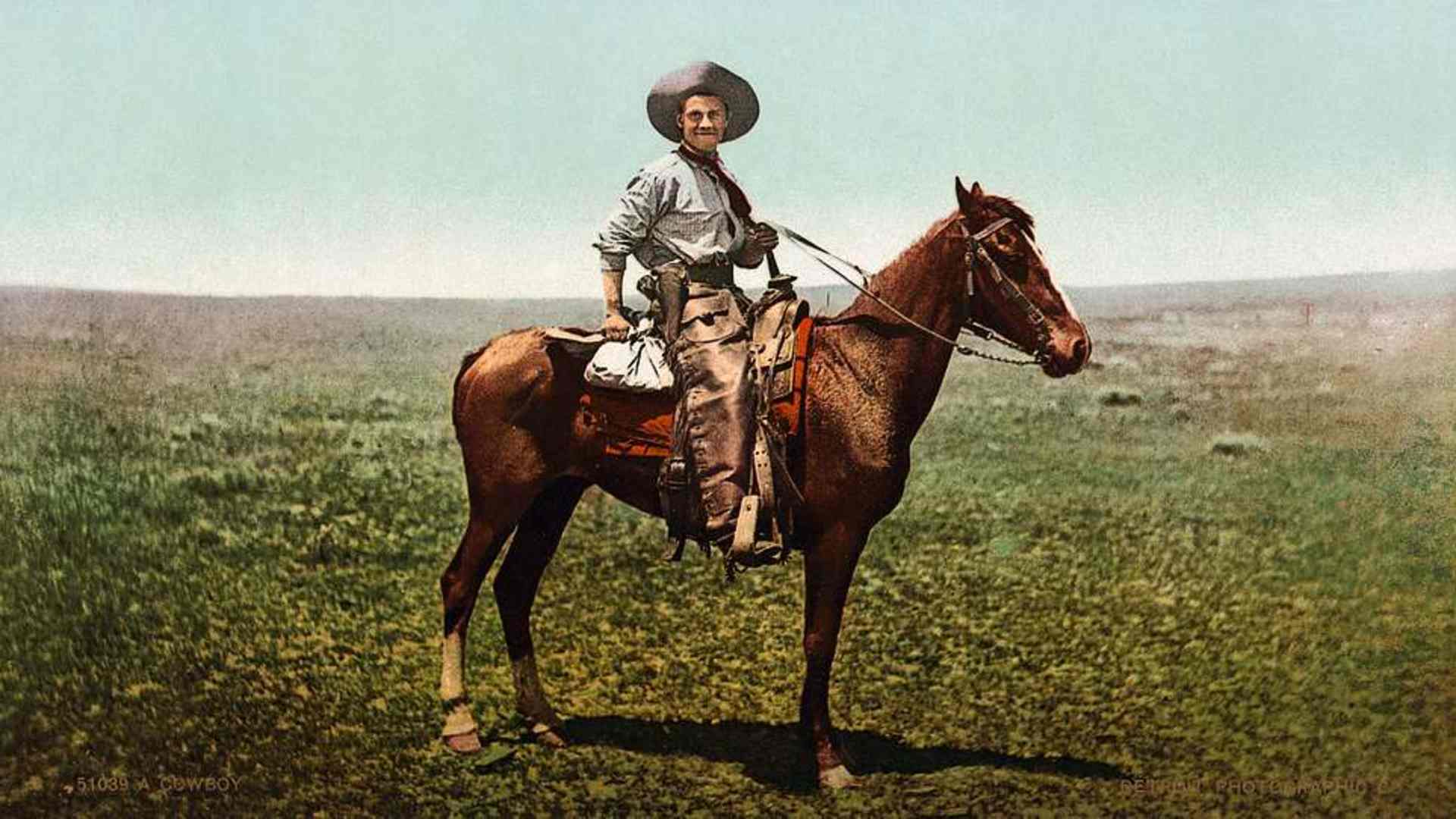 cowboy on horseback