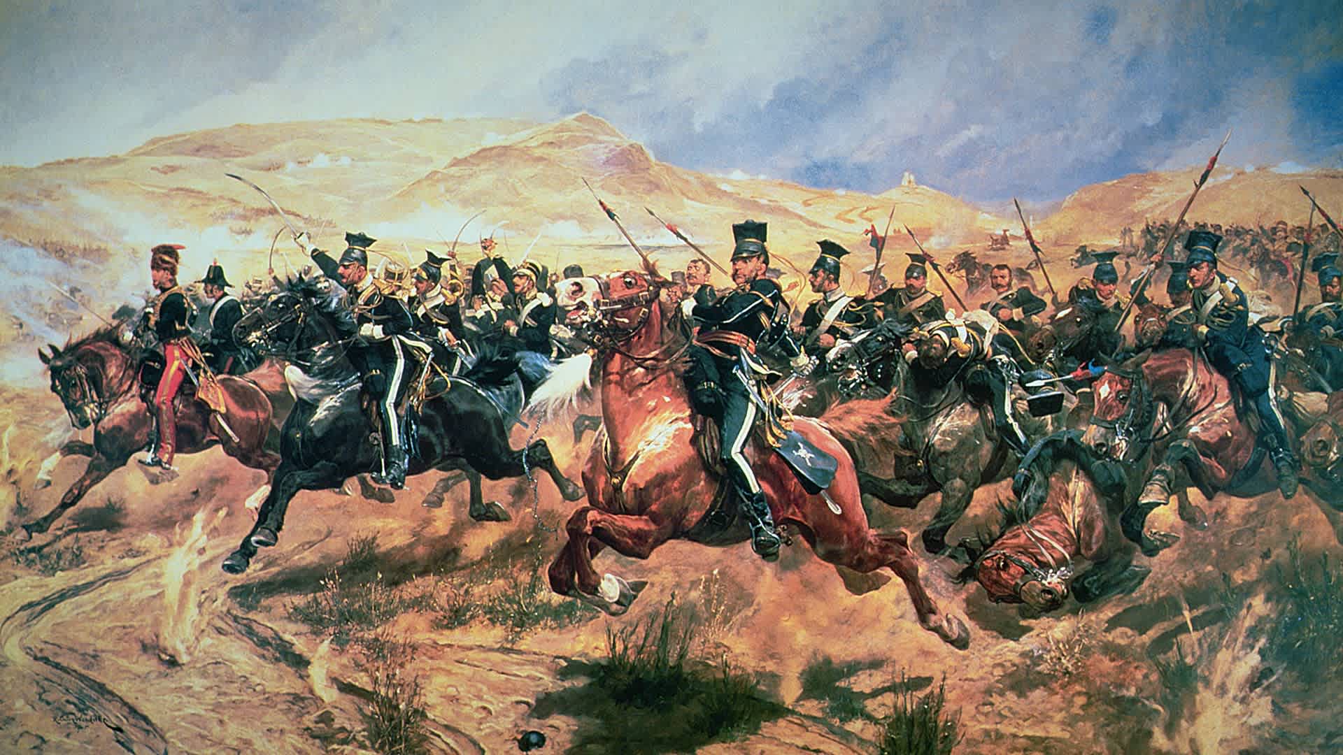 Charge of the Light Brigade, Balaclava, 25 October in 1854. Crimean War