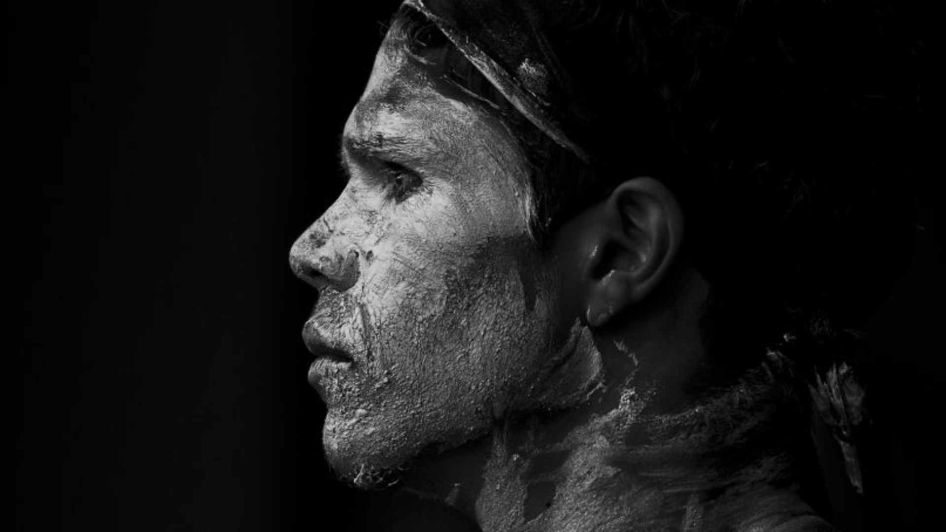 An indigenous dancer at an annual celebration of aboriginal culture in Sydney, Australia.