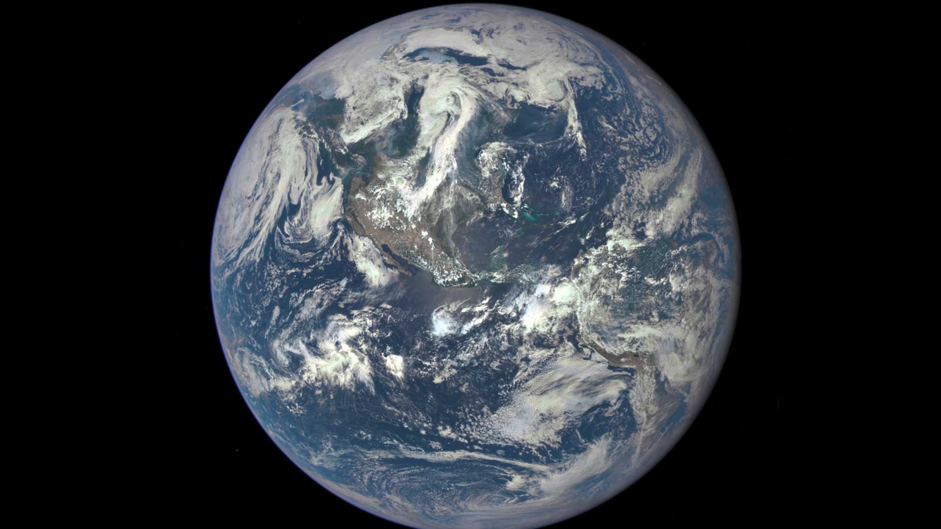A view of Earth from 1 million miles away.