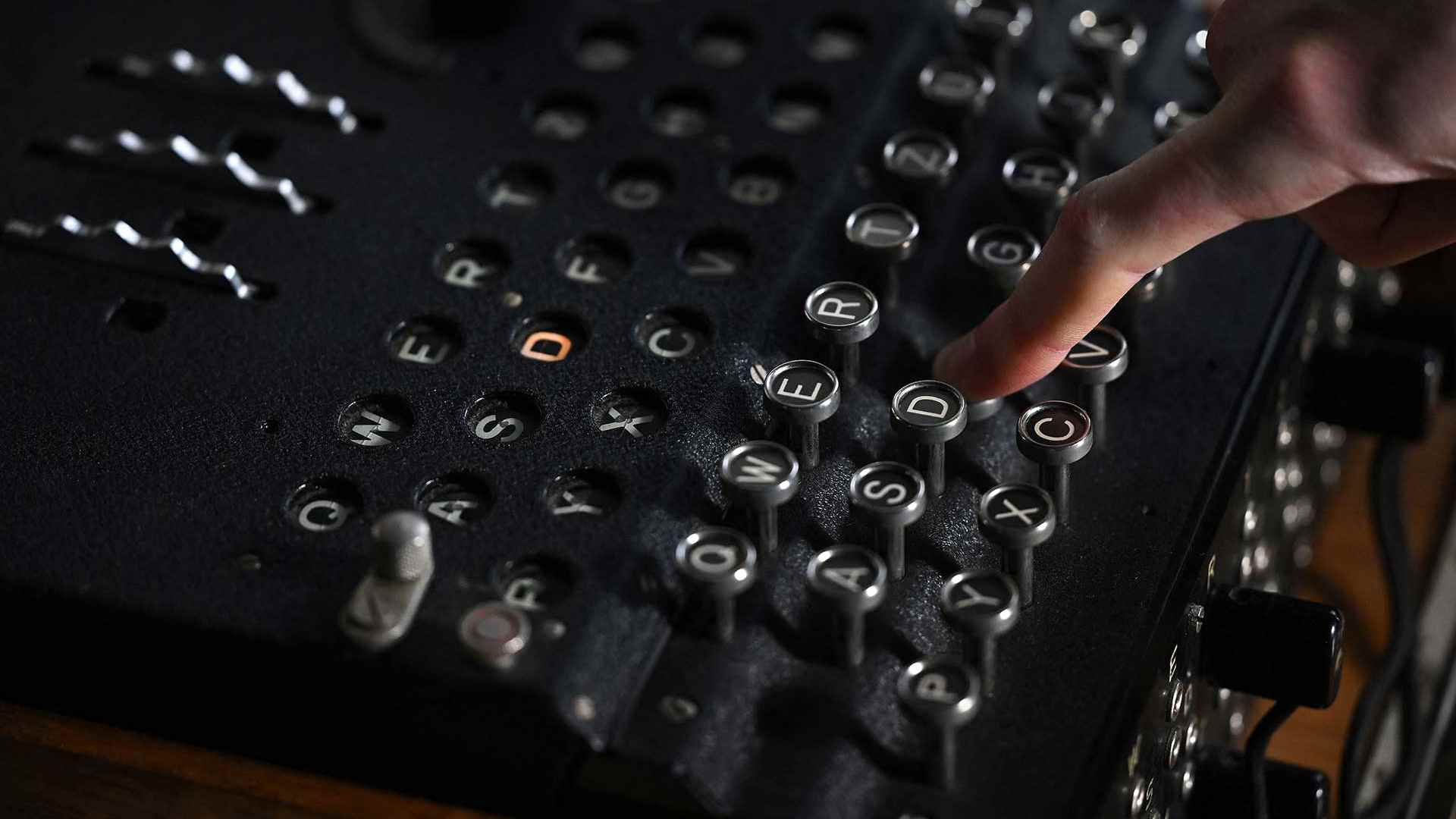 An Enigma cipher machine model.
