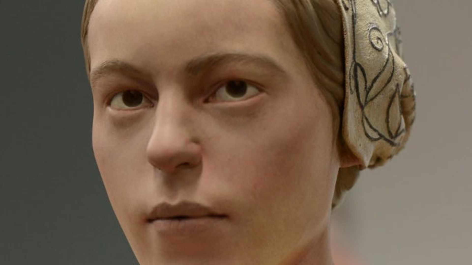 Facial reconstruction of the girl, known as "Jane", jamestown colony