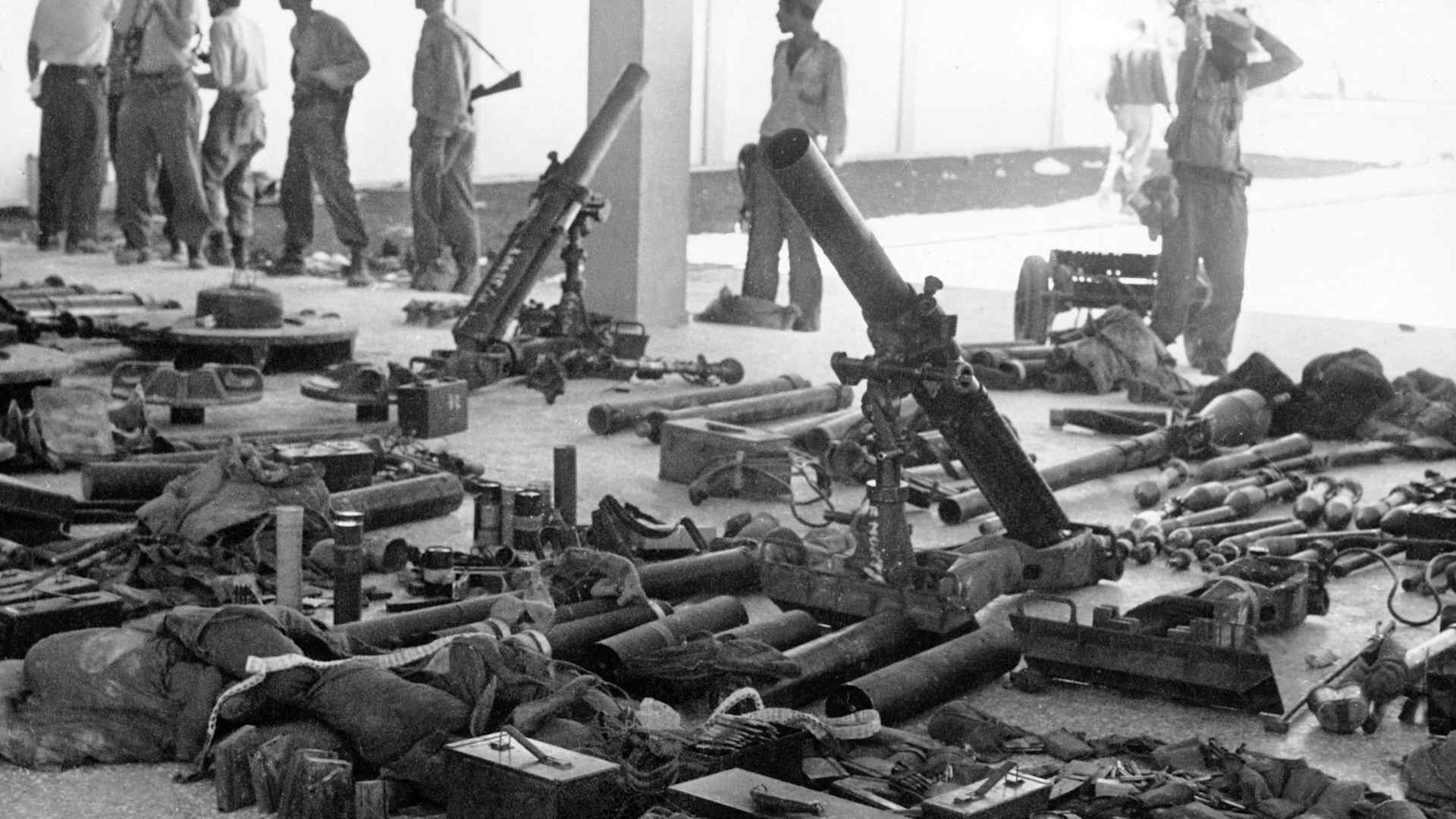 CUBA - APRIL 01: General view of some of the arms which belonged to the Cuban and American mercenary soldiers who landed at the Bay of Pigs in an attempt to overthrow Fidel Castra.