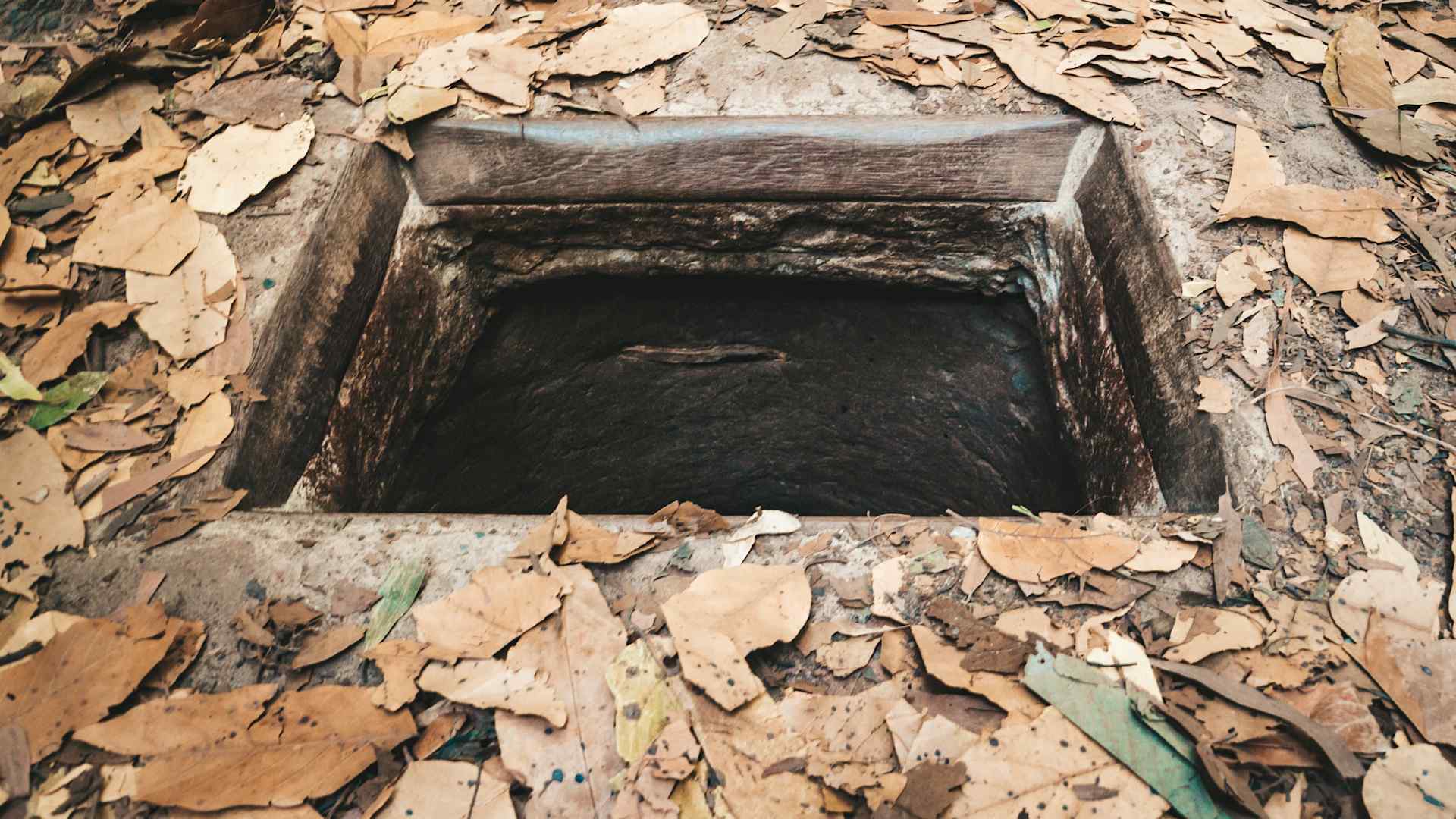 Cu chi tunnels history in Vietnam. Cu Chi tunnel built by vietnamese guerilla forces during Vietnam war, 60 km from Ho Chi Minh City, Southeast Asia